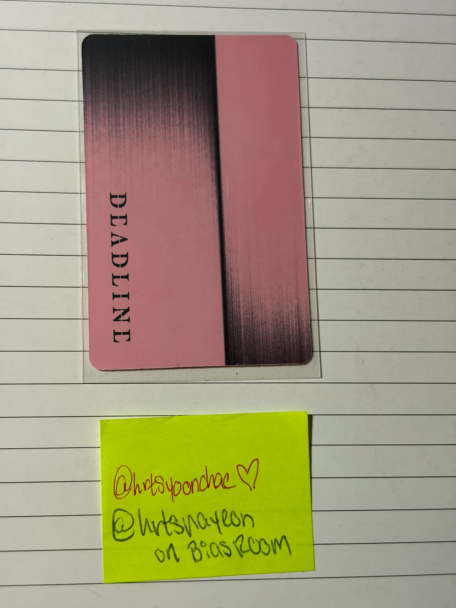 BLACKPINK Jennie BLACKPINK - Jennie - Deadline Album pink version album photocard listing photo 2