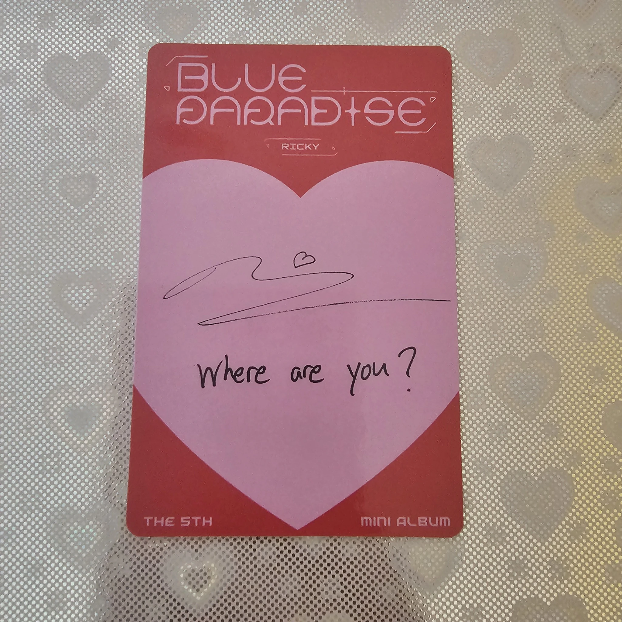 ZEROBASEONE Ricky ZEROBASEONE - Ricky - Blue Paradise Album digipack version album photocard listing photo 2