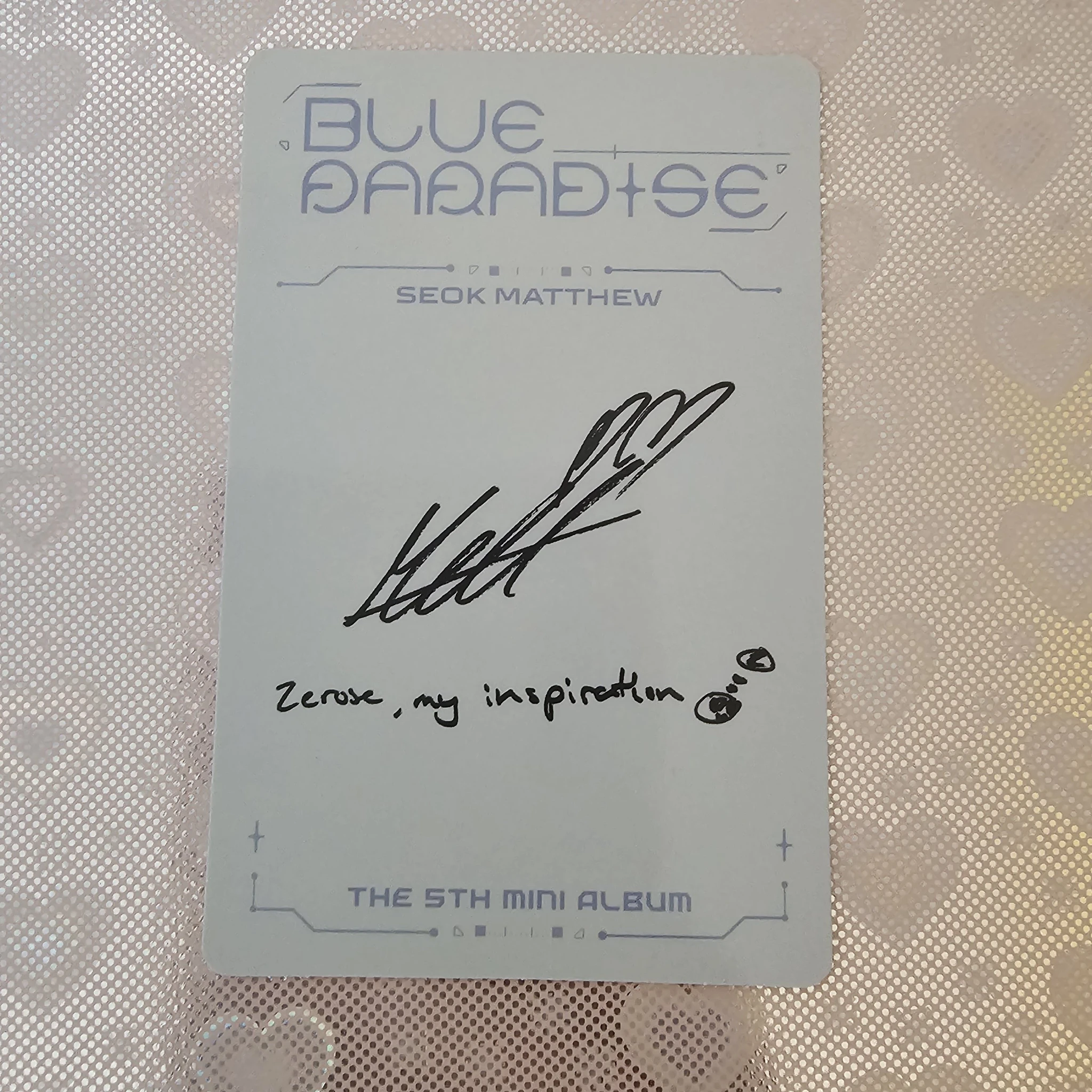 ZEROBASEONE Matthew ZEROBASEONE - Matthew - Blue Paradise Album album photocard zerose version listing photo 2