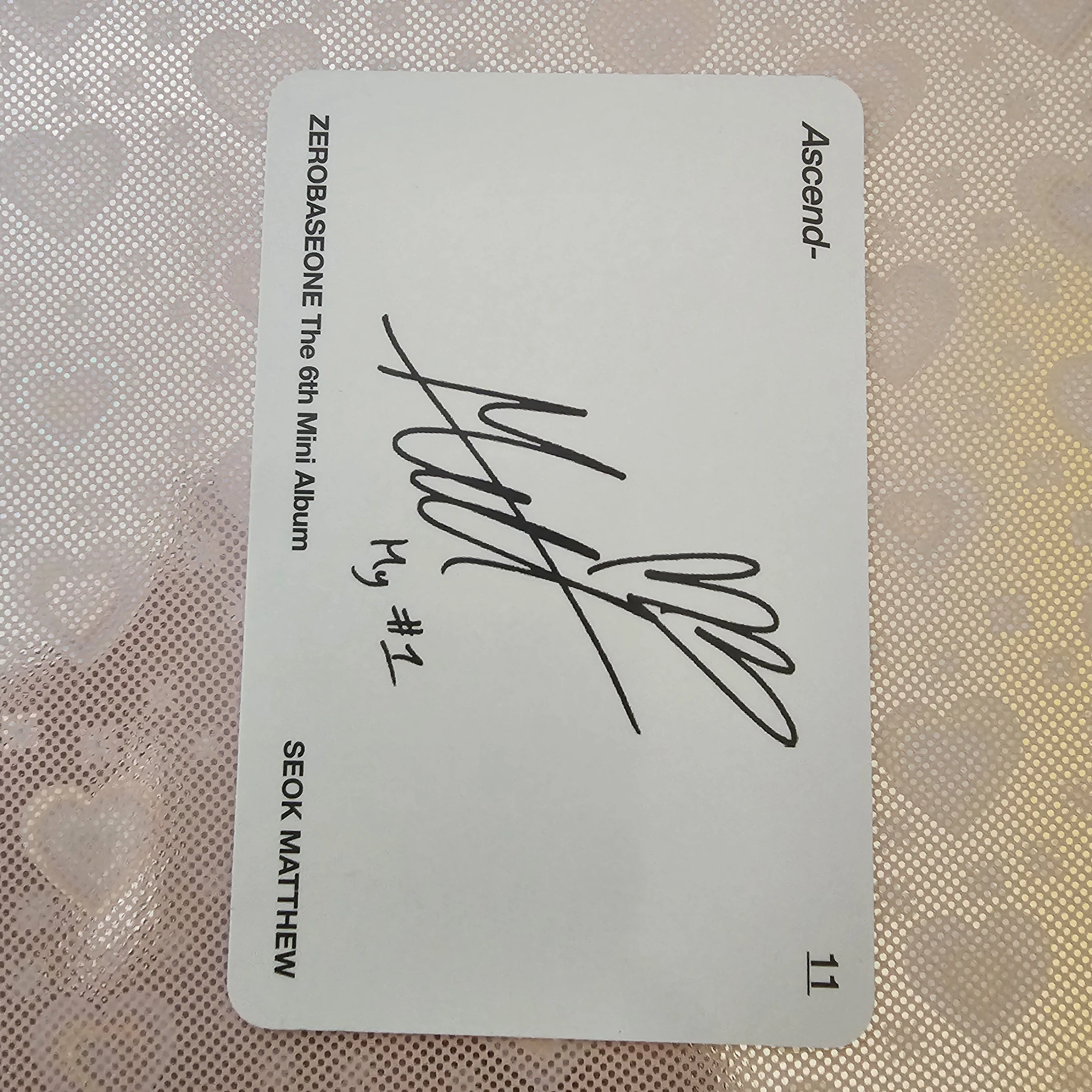 ZEROBASEONE Matthew ZEROBASEONE - Matthew - Ascend- Album album photocard 11 version listing photo 2