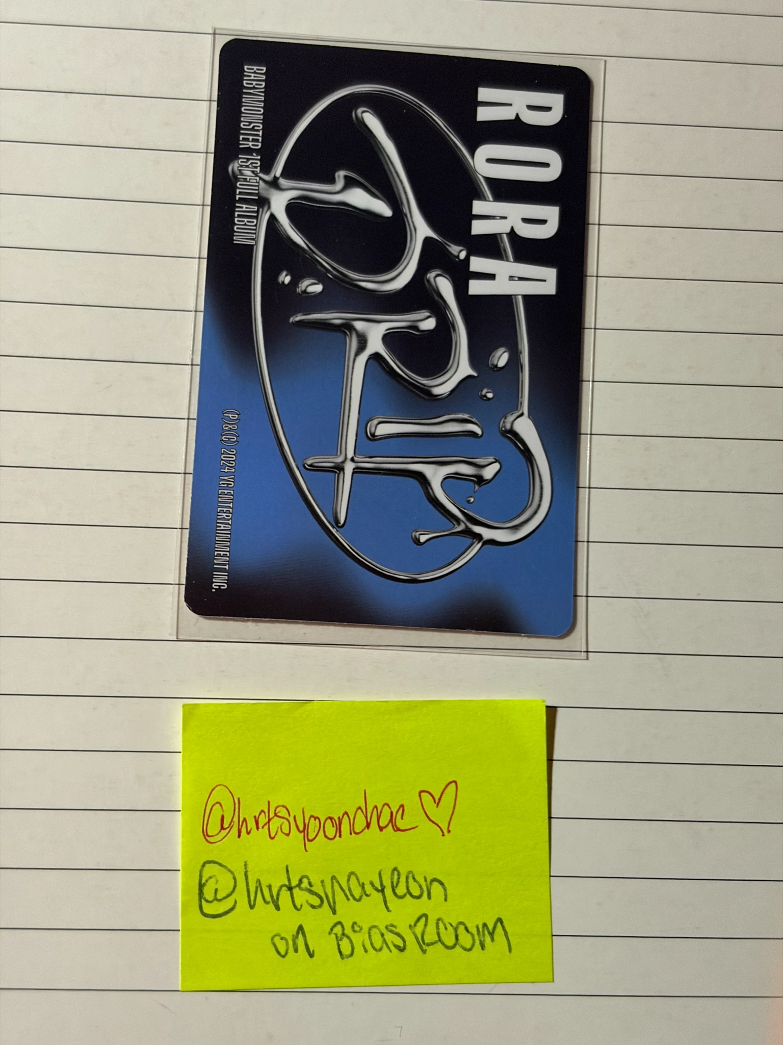 BABYMONSTER Rora BABYMONSTER - Rora - DRIP Album binder ver selfie version listing photo 2