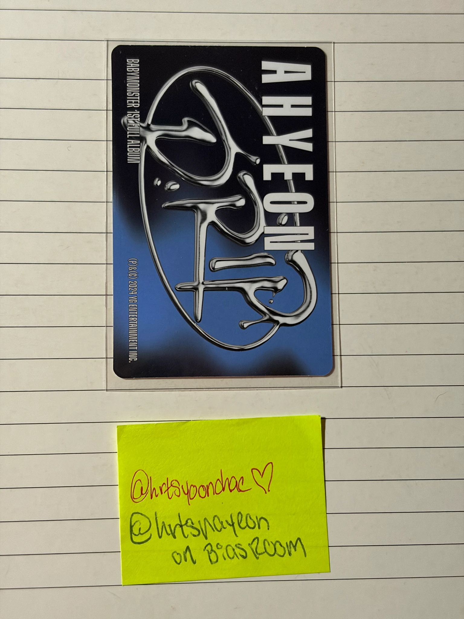 BABYMONSTER Ahyeon BABYMONSTER - Ahyeon - DRIP Album binder ver selfie version listing photo 2