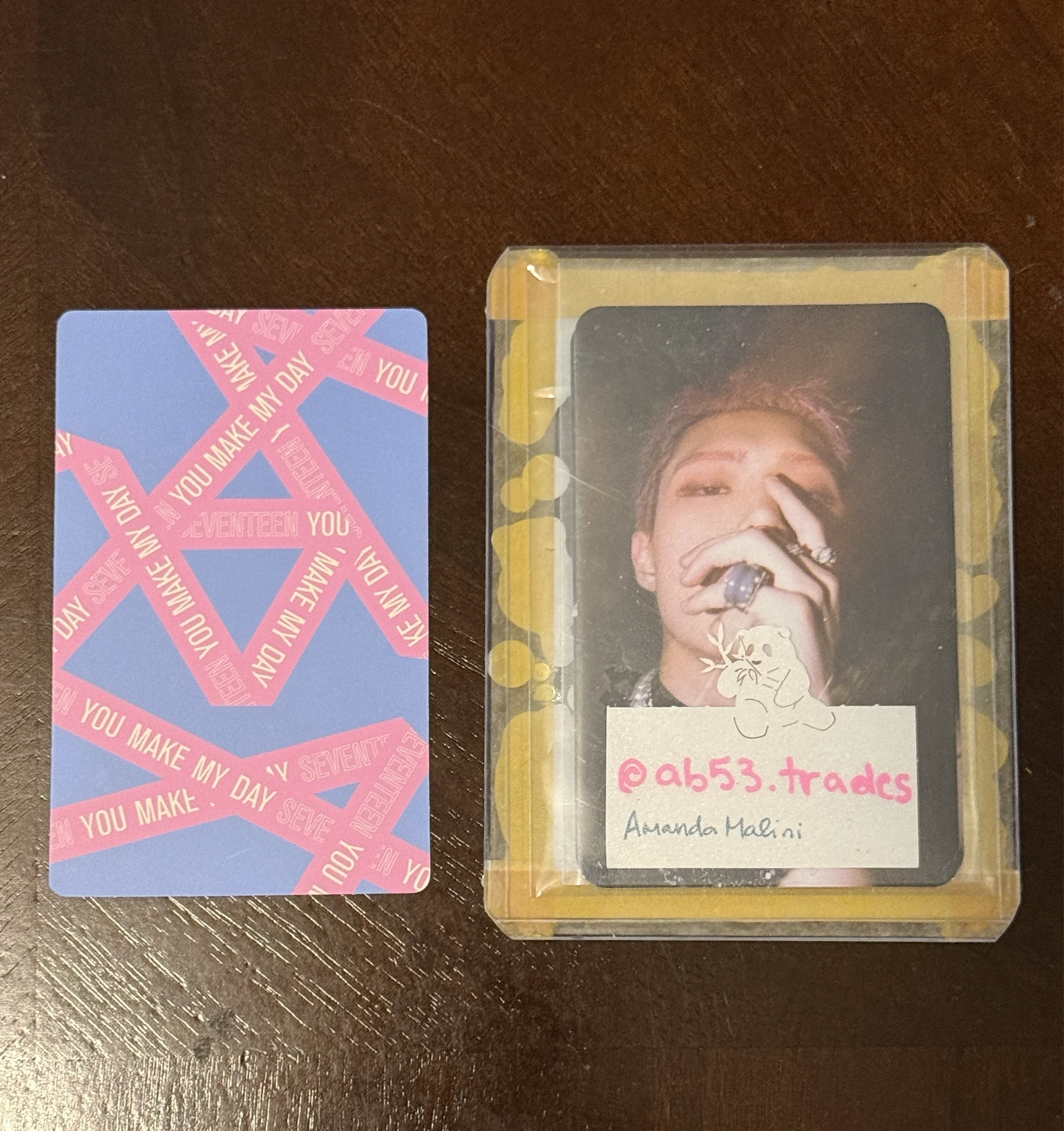 SEVENTEEN Joshua SEVENTEEN - Joshua - You Make My Day Album album photocard set the sun ver. listing photo 2