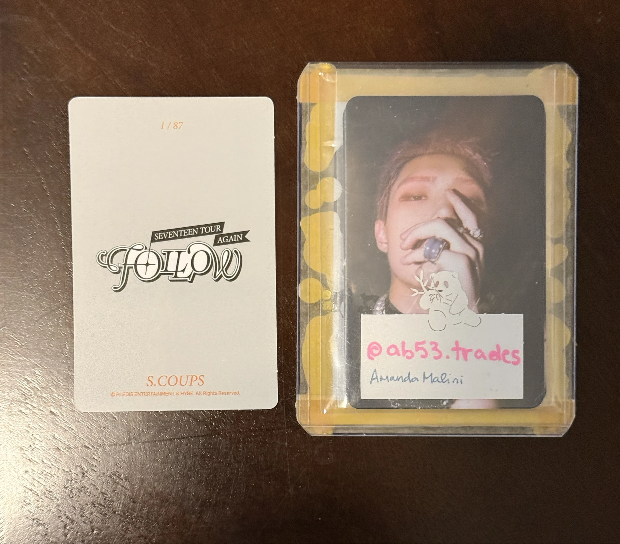 SEVENTEEN S.Coups SEVENTEEN - S.Coups - [Follow Again] Tour Event trading card listing photo 2