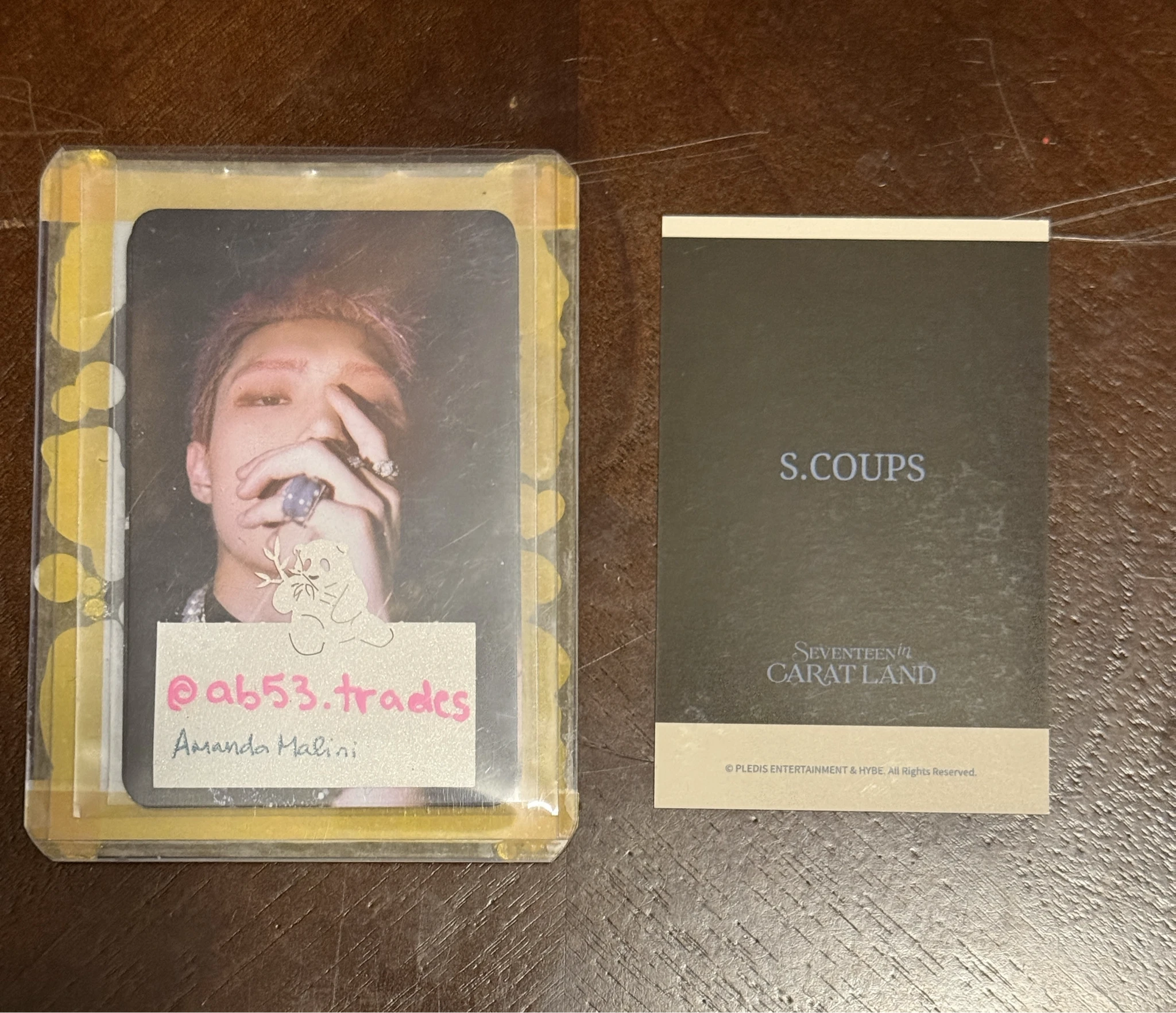 SEVENTEEN S.Coups SEVENTEEN - S.Coups - 2024 8TH SVT IN CARATLAND Event polaroid photocard set listing photo 2