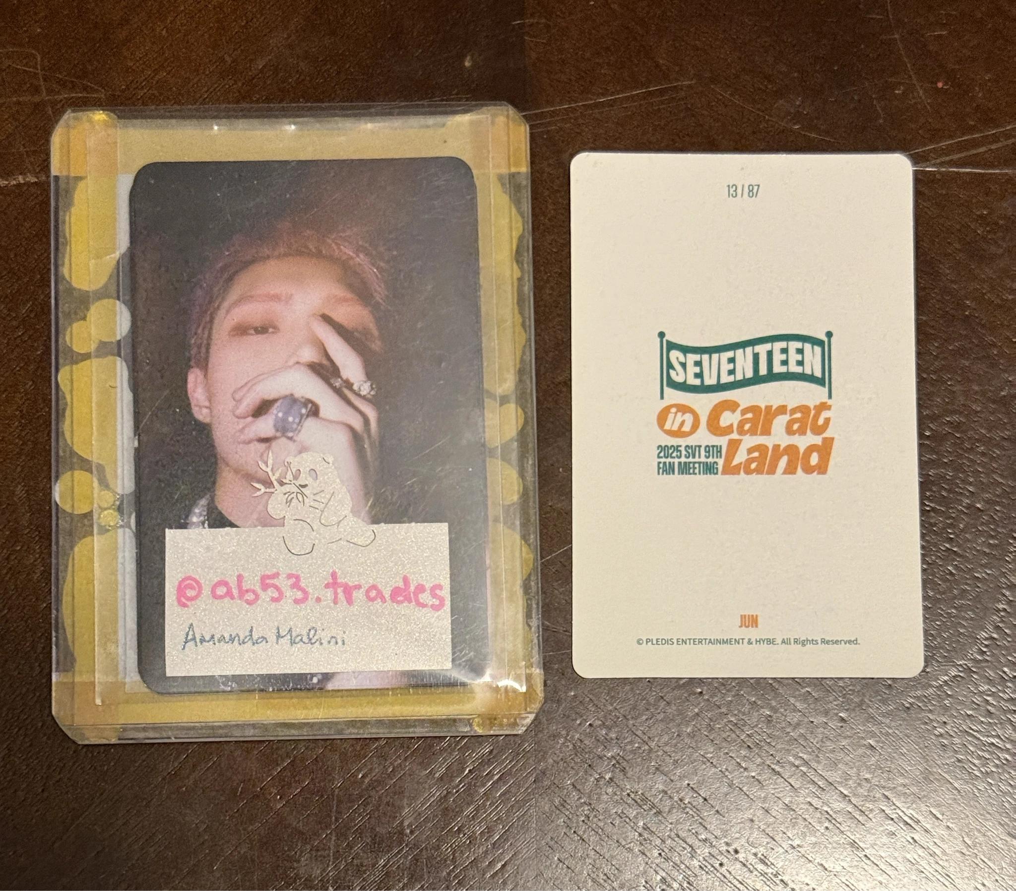 SEVENTEEN Jun SEVENTEEN - Jun - 2025 9TH SVT IN CARATLAND Event trading card listing photo 2