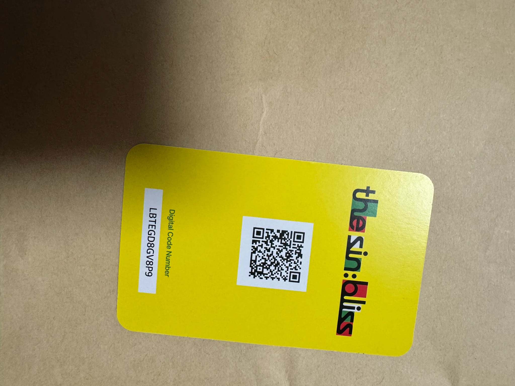 ENHYPEN ENHYPEN - The Sin: Bliss Album weverse album version qr card listing photo 2