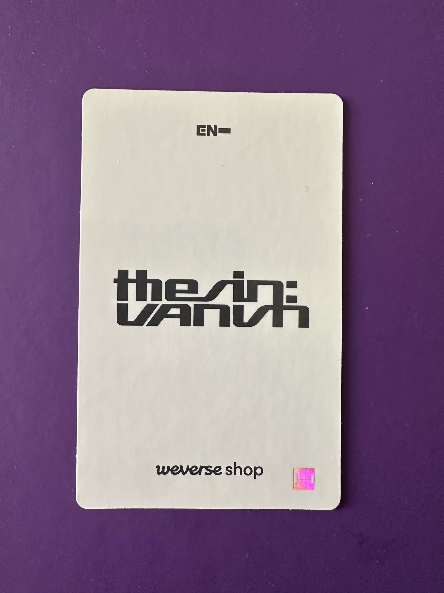 ENHYPEN Jungwon ENHYPEN - Jungwon - THE SIN: VANISH Album weverse global shop (wvg) lucky draw round 2 listing photo 2