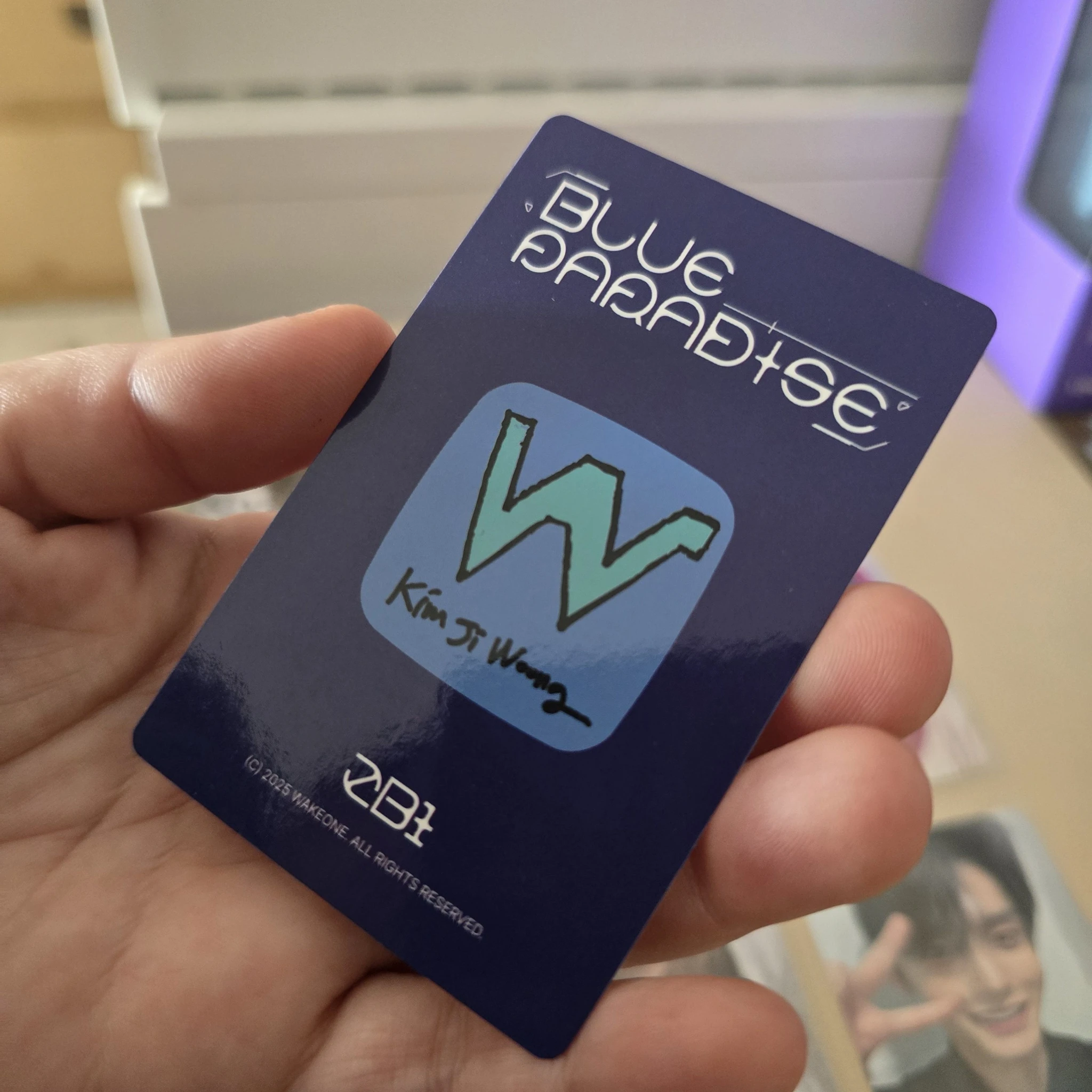 ZEROBASEONE Jiwoong ZEROBASEONE - Jiwoong - Blue Paradise Album key cap version random photocard listing photo 2