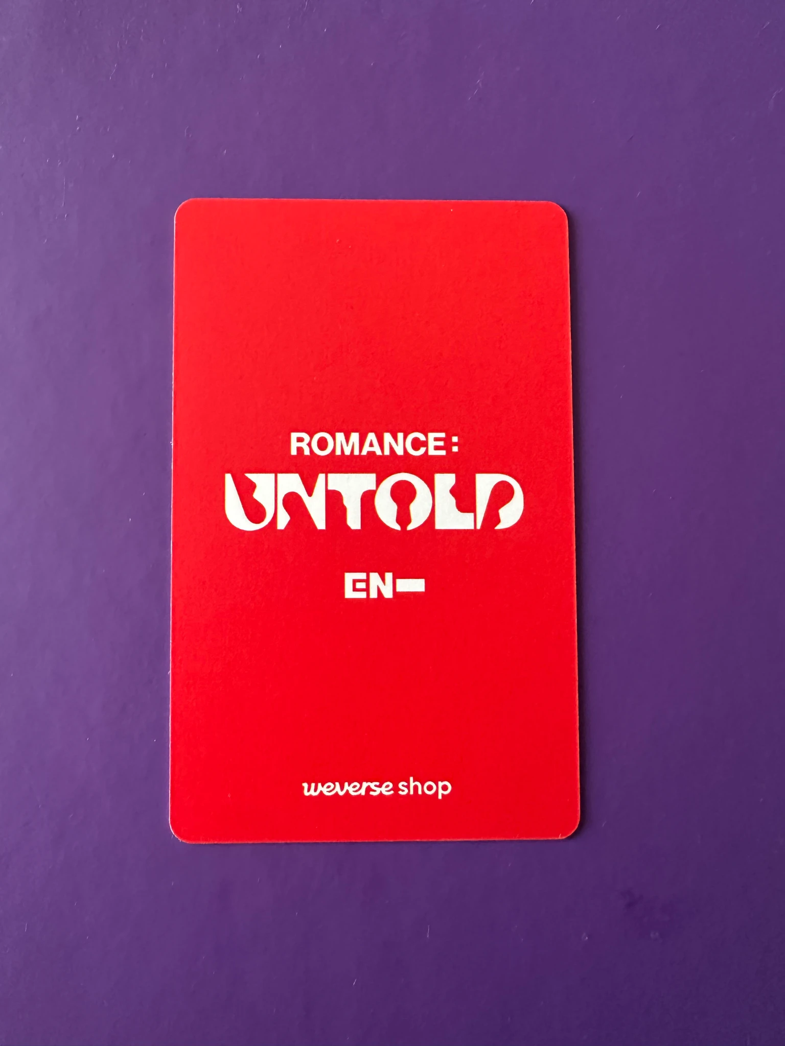 ENHYPEN Jungwon ENHYPEN - Jungwon - ROMANCE: UNTOLD Album youtube gift round 2 listing photo 2