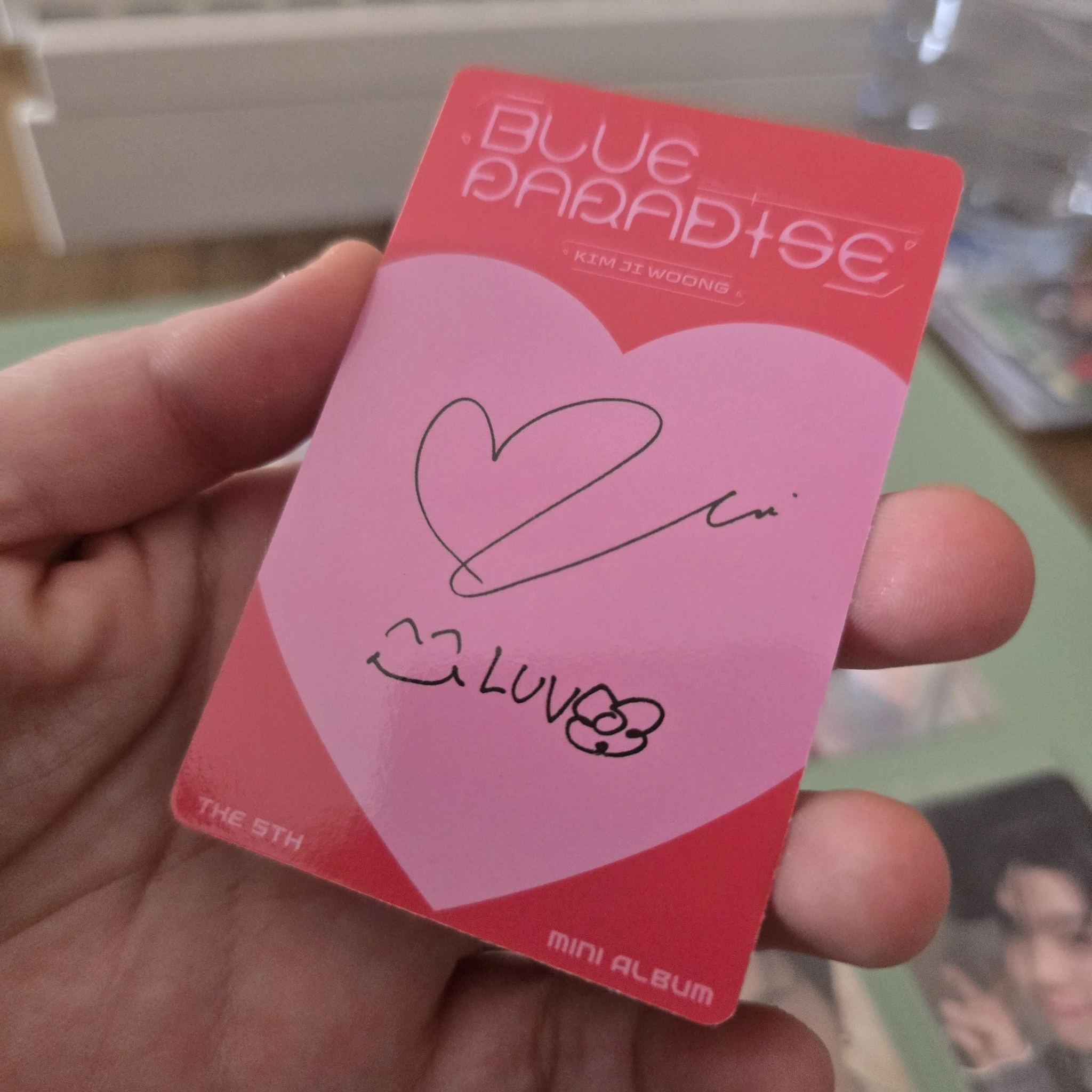 ZEROBASEONE Jiwoong ZEROBASEONE - Jiwoong - Blue Paradise Album A version digipack version album photocard listing photo 2
