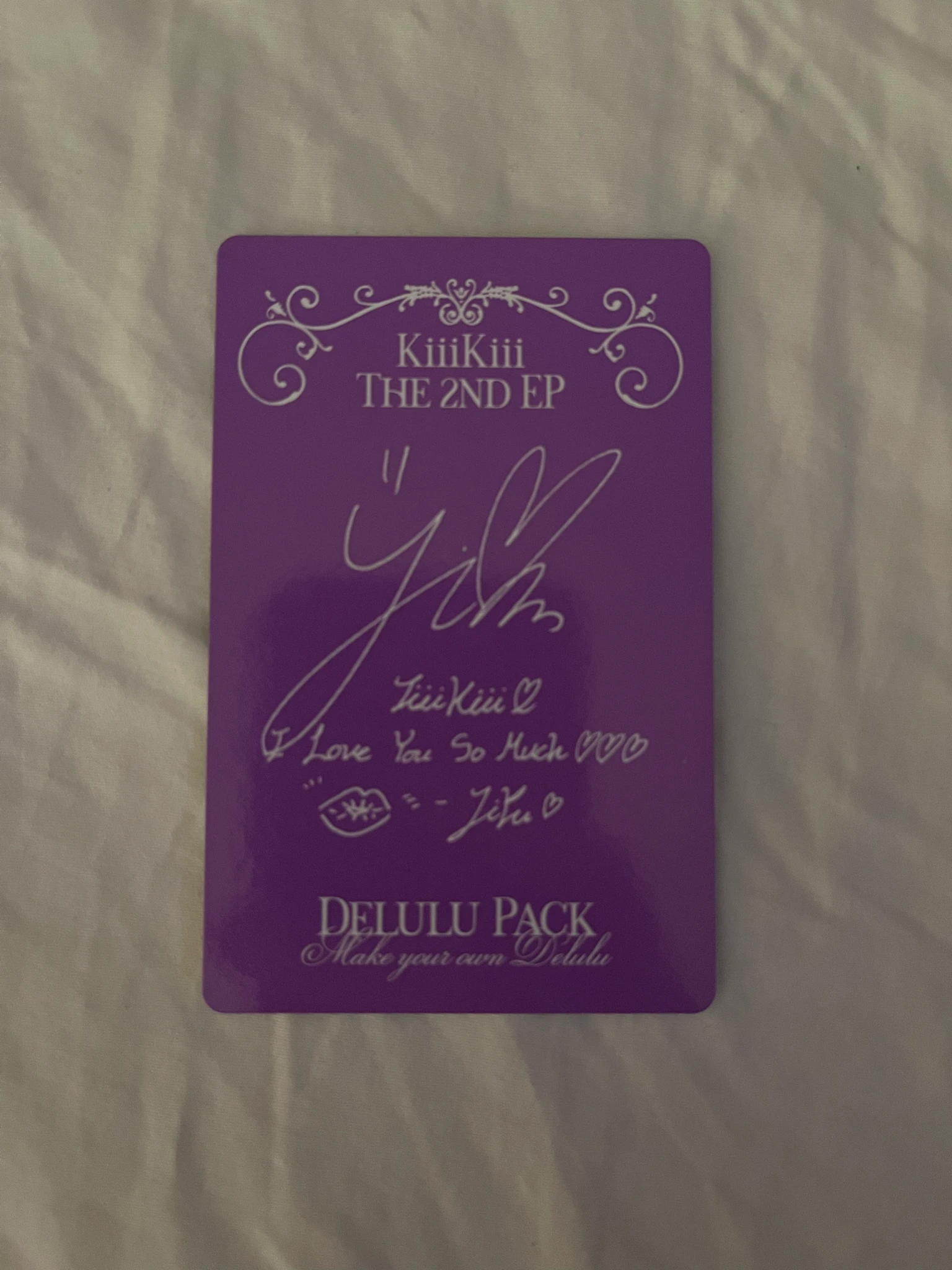 KiiiKiii Jiyu KiiiKiii - Jiyu - Delulu Pack Album album photocard bubble version listing photo 2