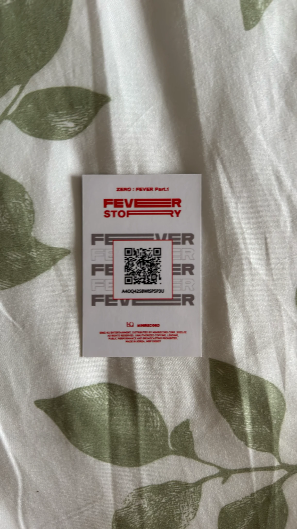 ATEEZ Yeosang ATEEZ - Yeosang - ZERO : FEVER Part.1 Album album photocard Platform Diary ver. qr card listing photo 2