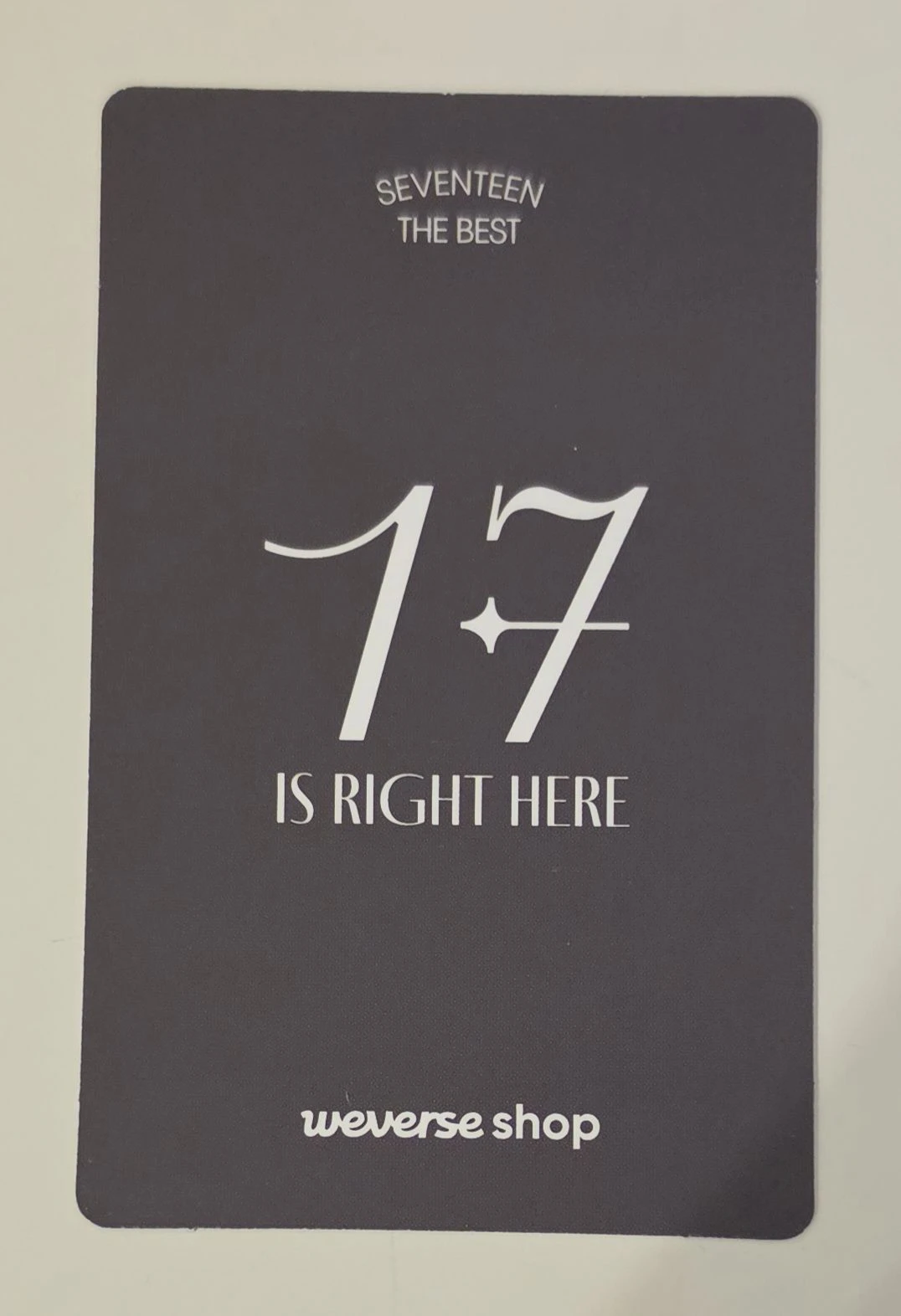 SEVENTEEN DK SEVENTEEN - DK - 17 IS RIGHT HERE Album weverse global shop (wvg) standard version pob (pre-order benefit) listing photo 2