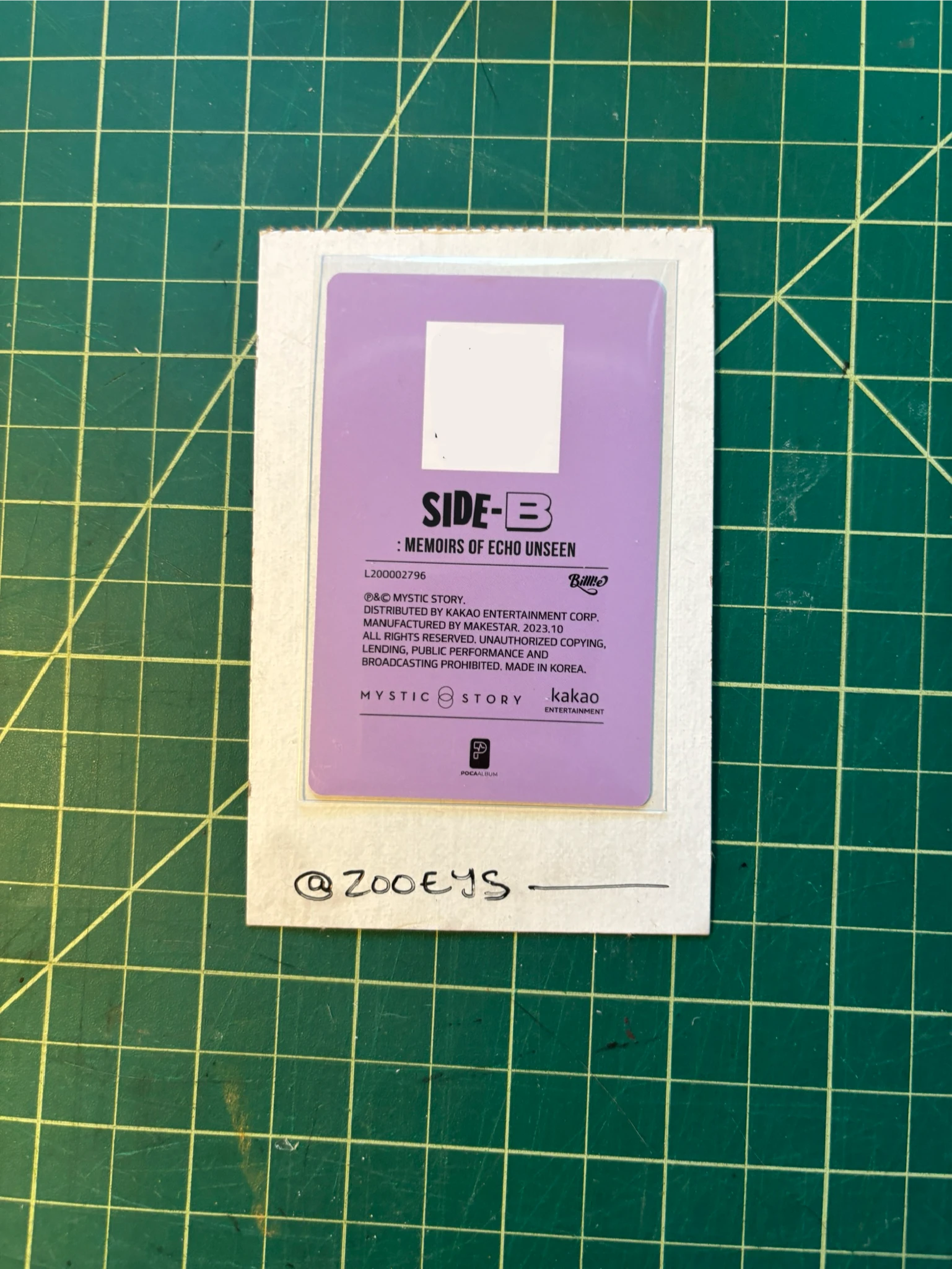 Billlie Siyoon Billlie - Siyoon - side-B : memoirs of echo unseen Album qr card listing photo 2
