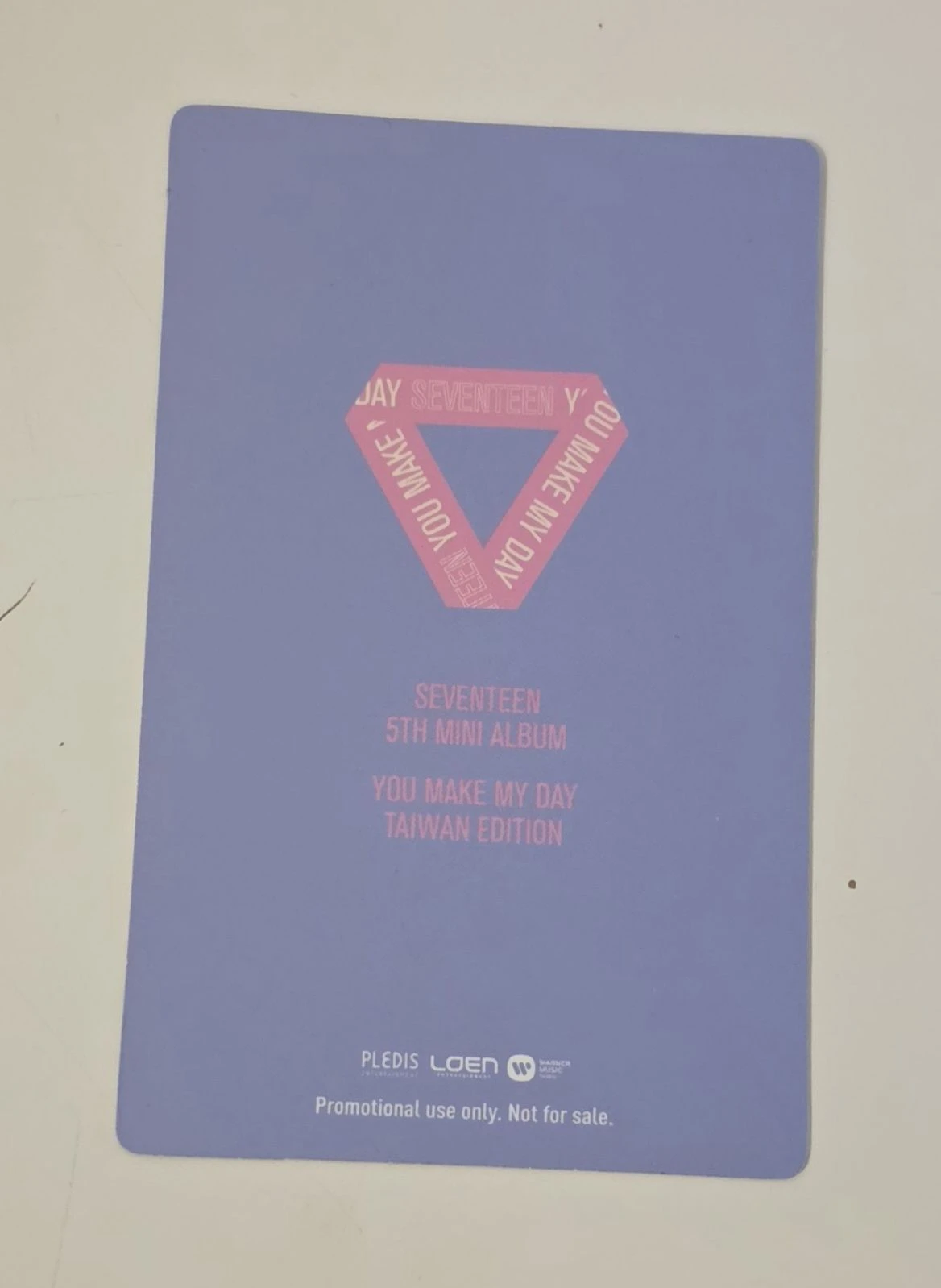 SEVENTEEN DK SEVENTEEN - DK - You Make My Day Album taiwan press pre-order benefit (pob) warner music listing photo 2
