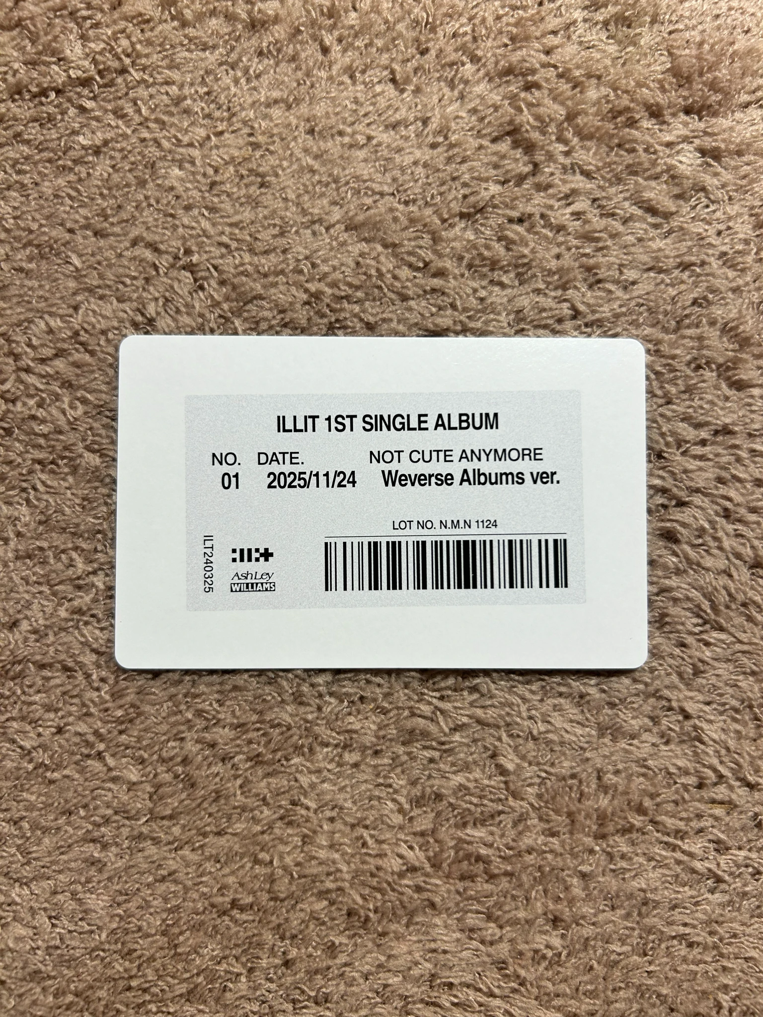 ILLIT Moka ILLIT - NOT CUTE ANYMORE Album weverse album version album photocard listing photo 2