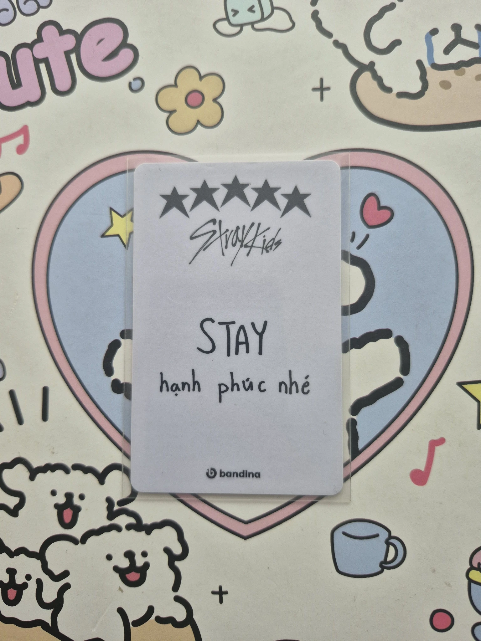 Stray Kids HAN Stray Kids - HAN - 5-STAR Album pre-order benefit (pob) bandina pvc card listing photo 2