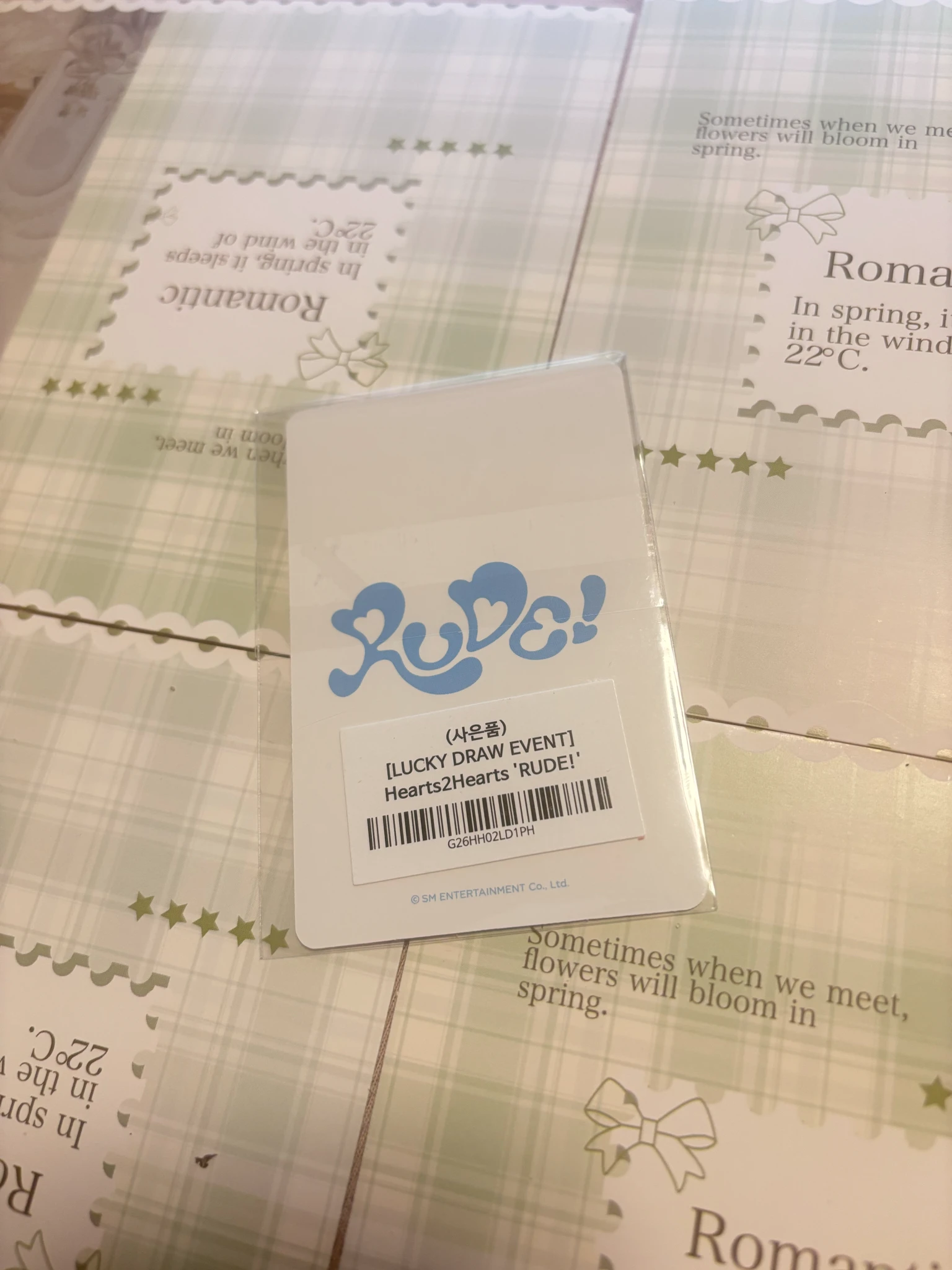 Hearts2Hearts A-na Hearts2Hearts - A-na - RUDE! Album smtown & store lucky draw listing photo 2