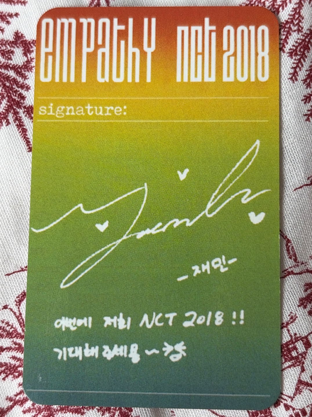 NCT Jaemin NCT - Jaemin - NCT 2018 EMPATHY Album listing photo 2