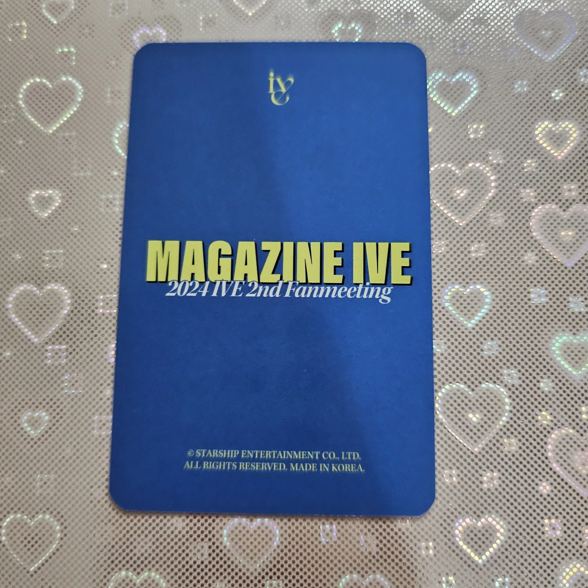 IVE Yujin IVE - Yujin - Magazine IVE: 2nd Fanmeeting  Event trading card fan meeting listing photo 2