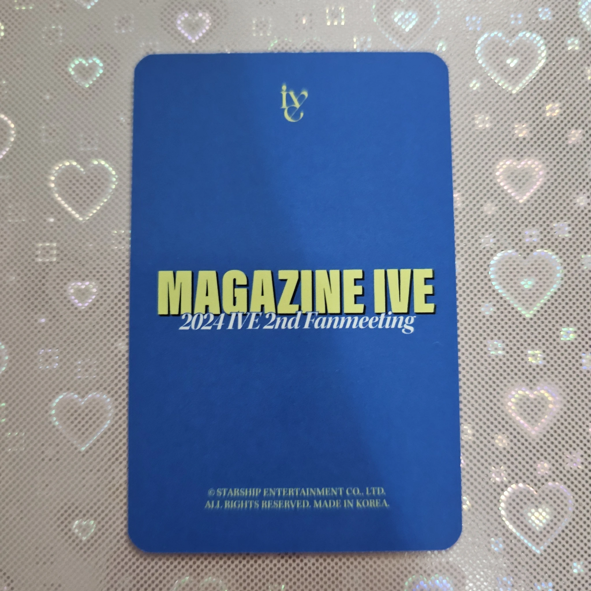 IVE Yujin IVE - Yujin - Magazine IVE: 2nd Fanmeeting Event fan meeting trading card listing photo 2