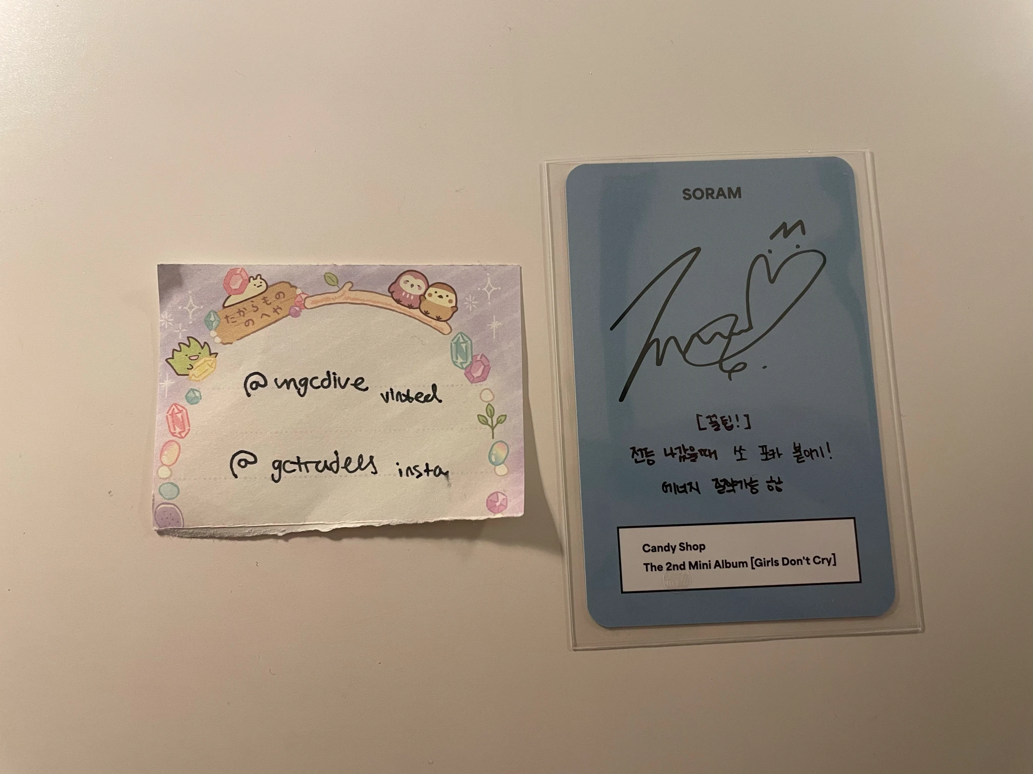 Candy Shop Soram Candy Shop - Soram - Girls don’t cry Album album photocard A version listing photo 2