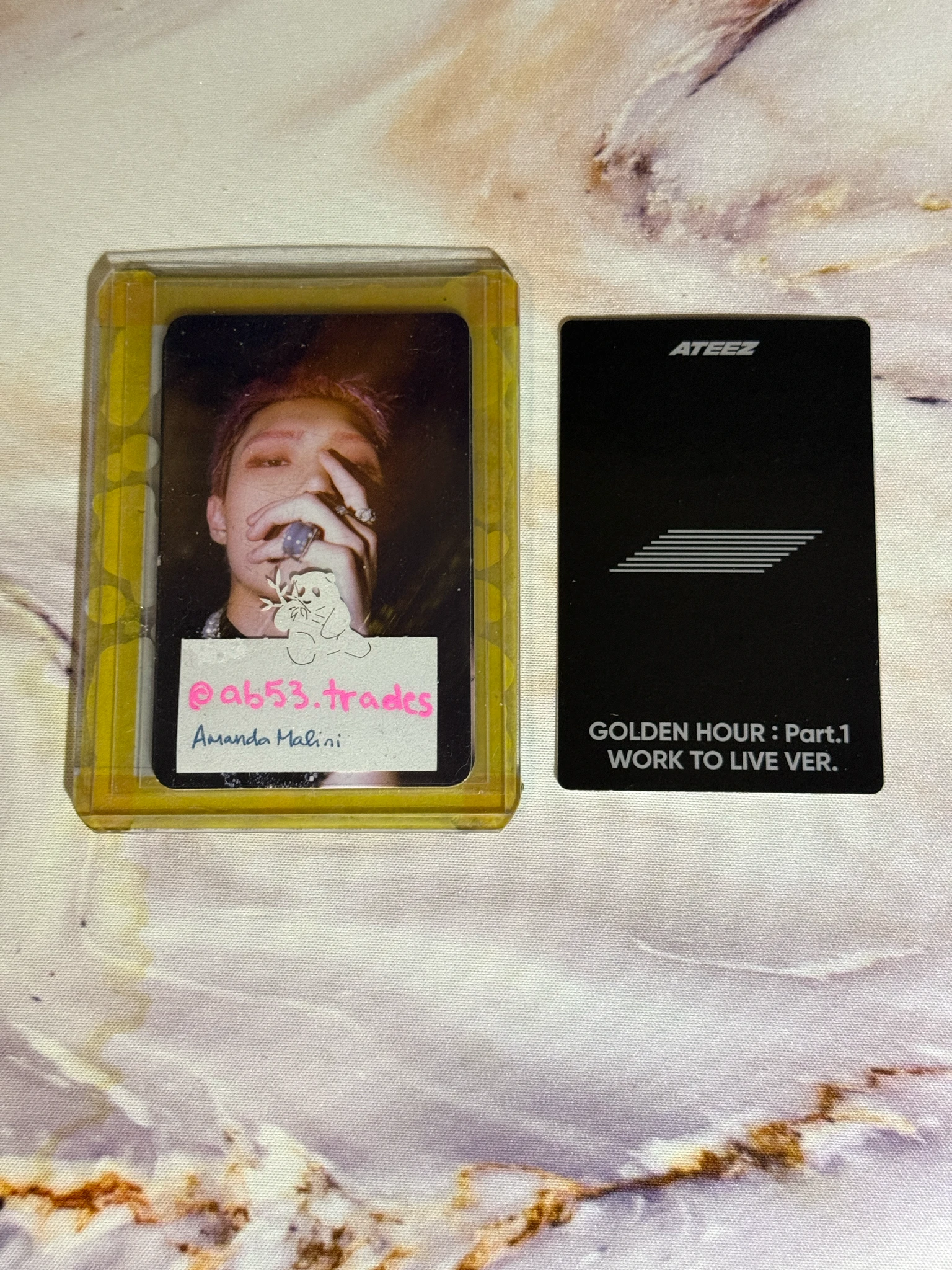 ATEEZ Seonghwa ATEEZ - Seonghwa - Golden Hour: Part 1 Work to Live Ver. Other work to live version album photocard listing photo 2