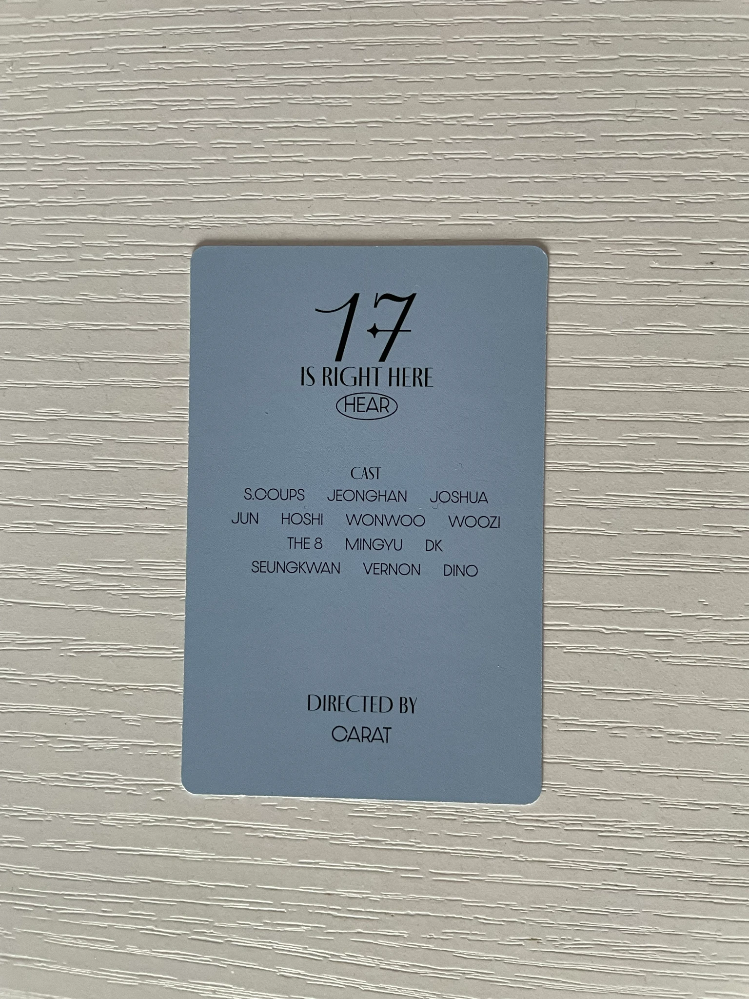 SEVENTEEN Dino SEVENTEEN - Dino - 17 IS RIGHT HERE Album album photocard hear version listing photo 2