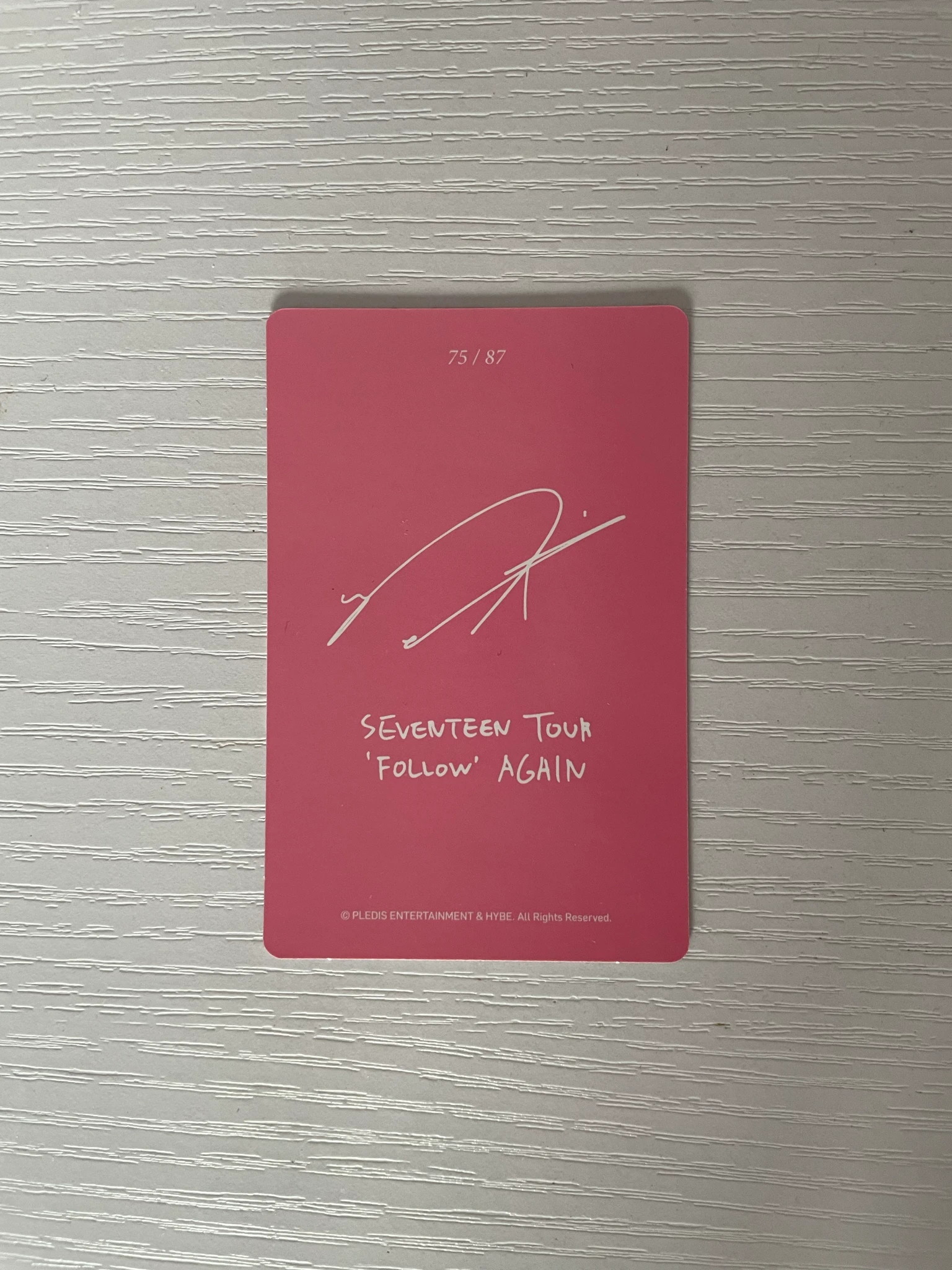 SEVENTEEN Woozi SEVENTEEN - Woozi - [Follow Again] Tour Event trading card selfie version listing photo 2