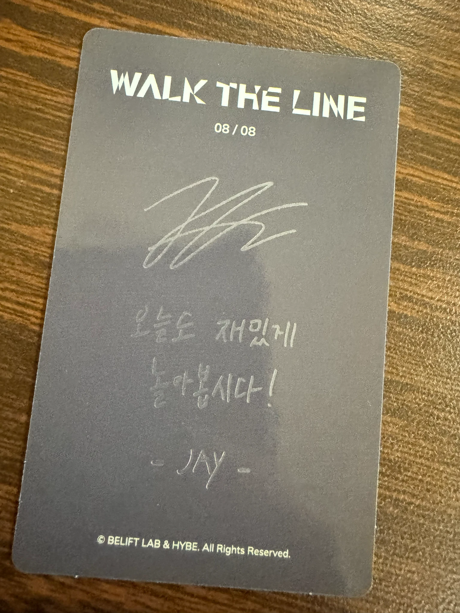 ENHYPEN Jay ENHYPEN - Jay - 'WALK THE LINE' World Tour Event trading card merch photocard listing photo 2