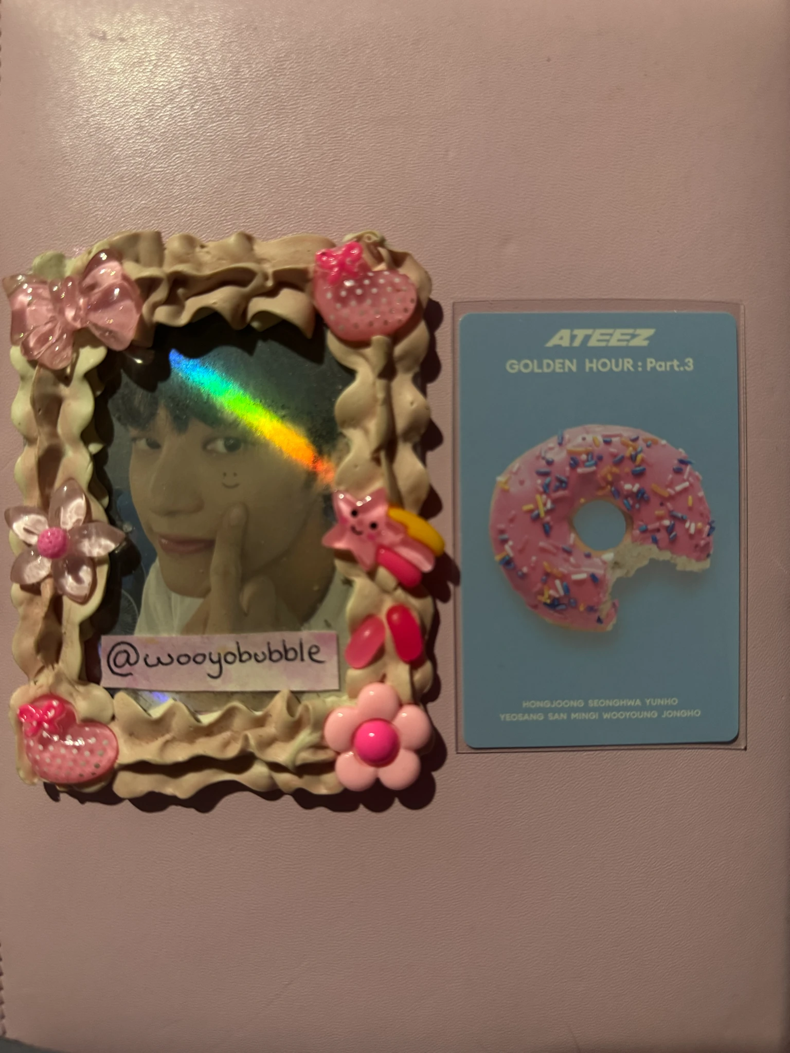 ATEEZ Wooyoung ATEEZ - Wooyoung - Golden Hour : Part.3 Album pre-order benefit (pob) mini photocard toktoq listing photo 2
