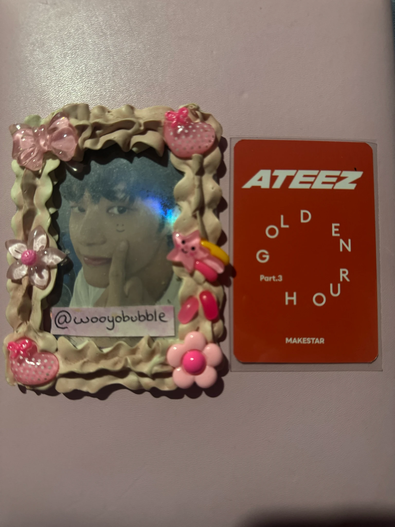 ATEEZ Wooyoung ATEEZ - Wooyoung - Golden Hour : Part.3 Album makestar pre-order benefit (pob) listing photo 2