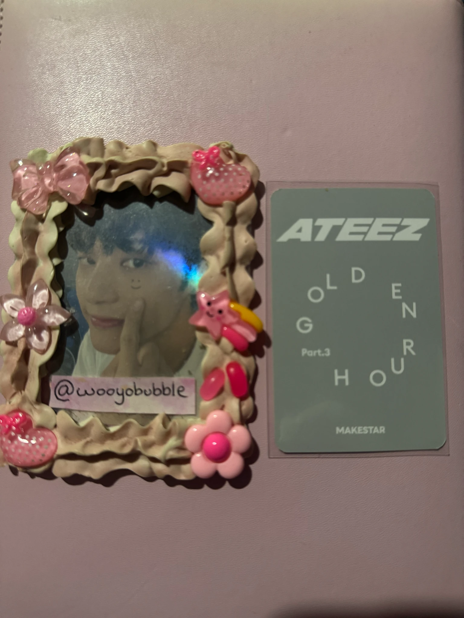 ATEEZ Wooyoung ATEEZ - Wooyoung - Golden Hour : Part.3 Album pre-order benefit (pob) makestar listing photo 2