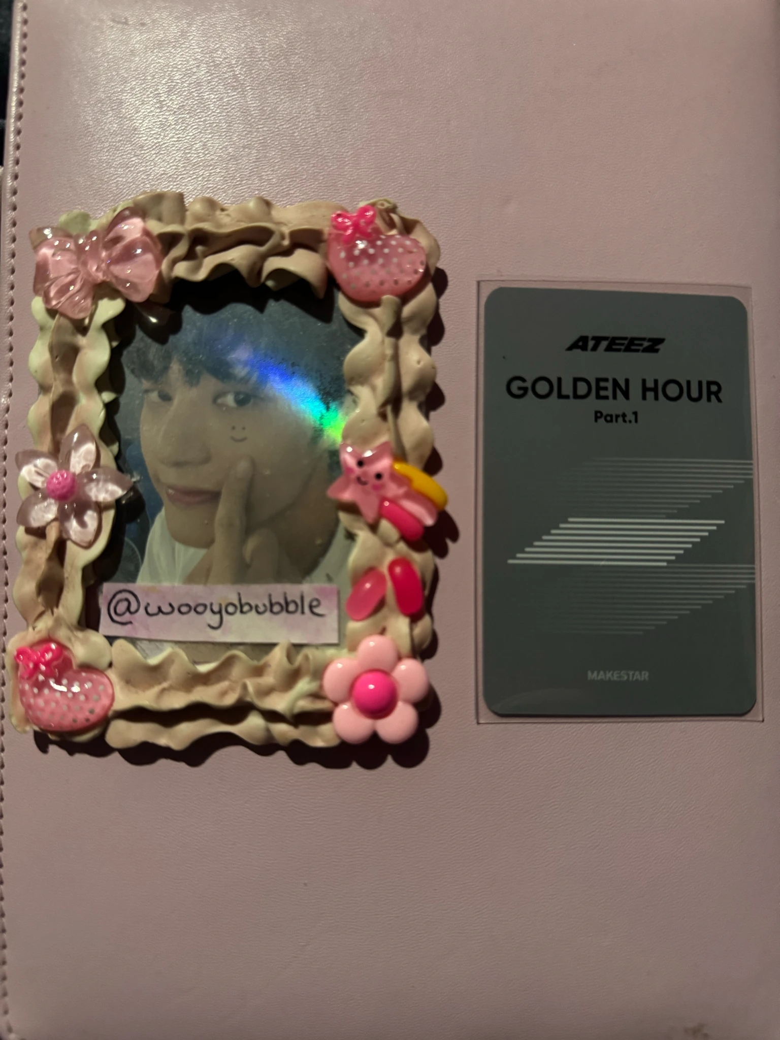 ATEEZ Wooyoung ATEEZ - Wooyoung - Golden Hour : Part.1 Album makestar fansign wolf ver listing photo 2