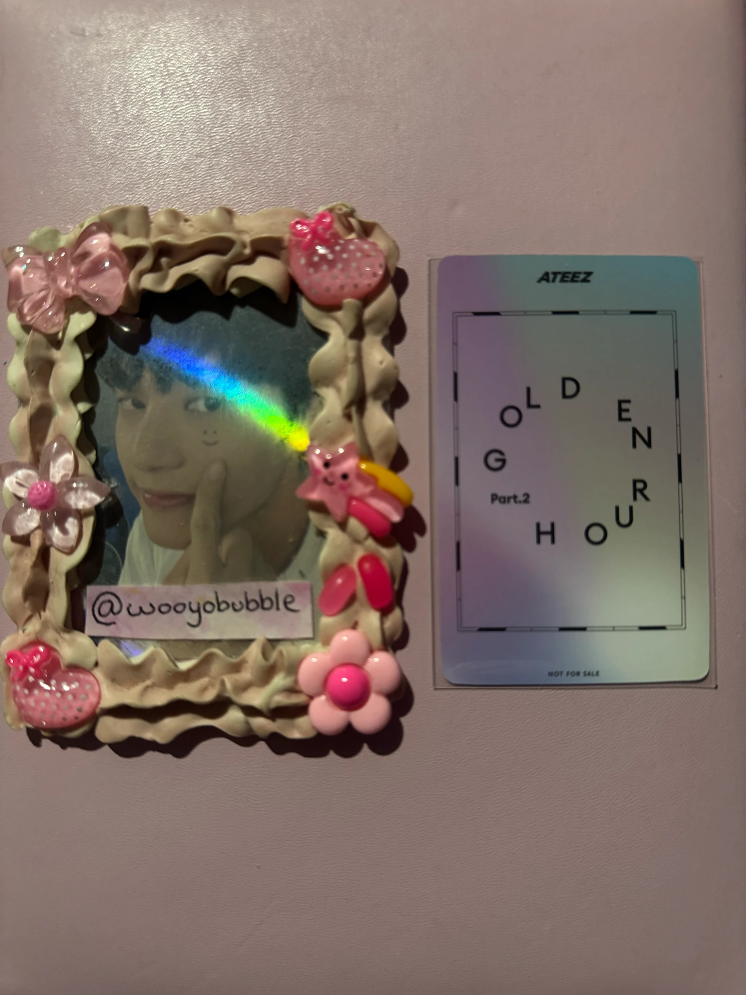 ATEEZ Wooyoung ATEEZ - Wooyoung - Golden Hour : Part 2 Album jpfc (japan fanclub) pob (pre-order benefit) listing photo 2