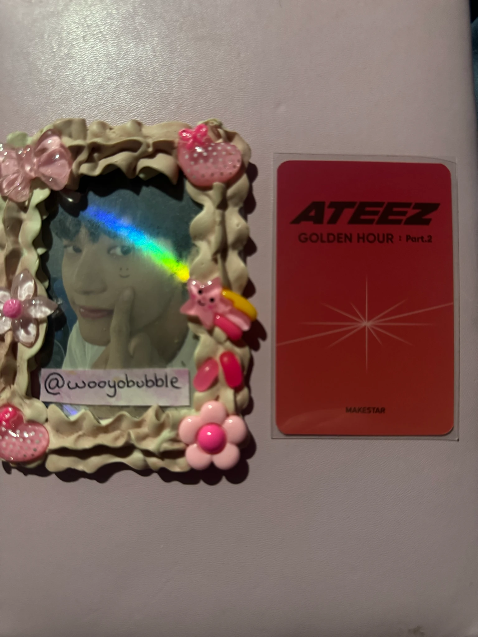 ATEEZ Wooyoung ATEEZ - Wooyoung - Golden Hour : Part 2 Album makestar fansign listing photo 2
