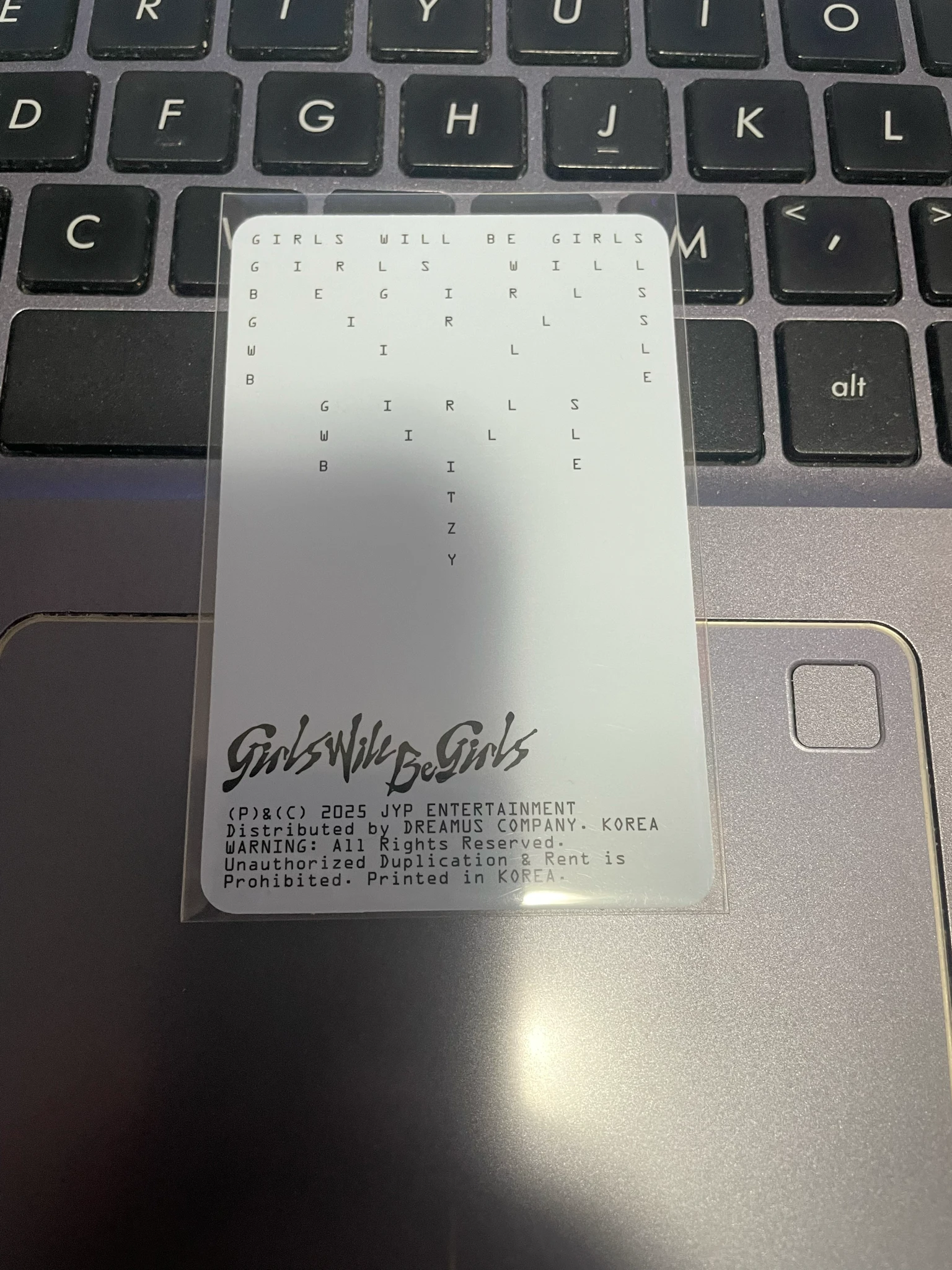 ITZY Lia ITZY - Lia - Girls Will Be Girls Album album photocard binder ver. listing photo 2