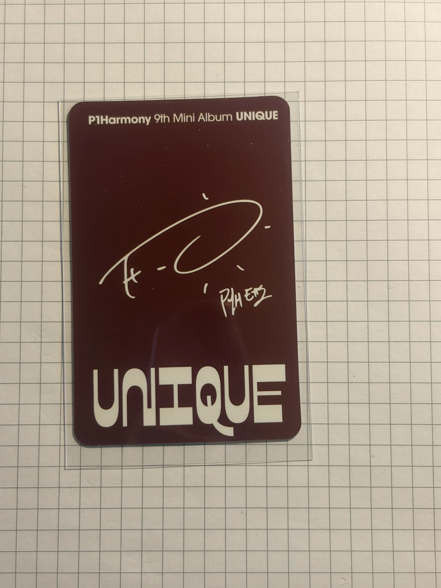 P1Harmony Theo P1Harmony - Theo - UNIQUE Album album photocard A version selfie photocard listing photo 2