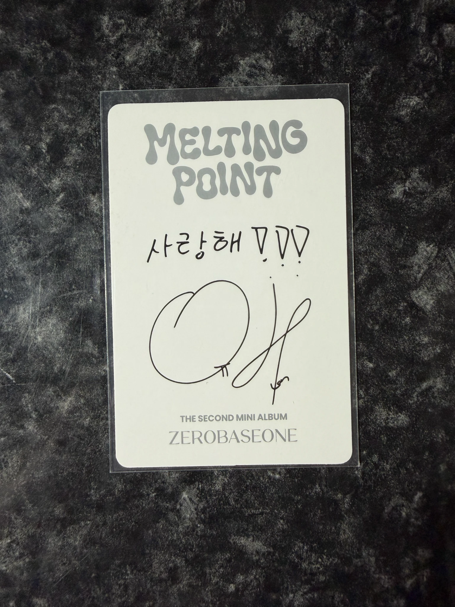 ZEROBASEONE Yujin ZEROBASEONE - Yujin - Melting Point Album album photocard digipack version A version listing photo 2