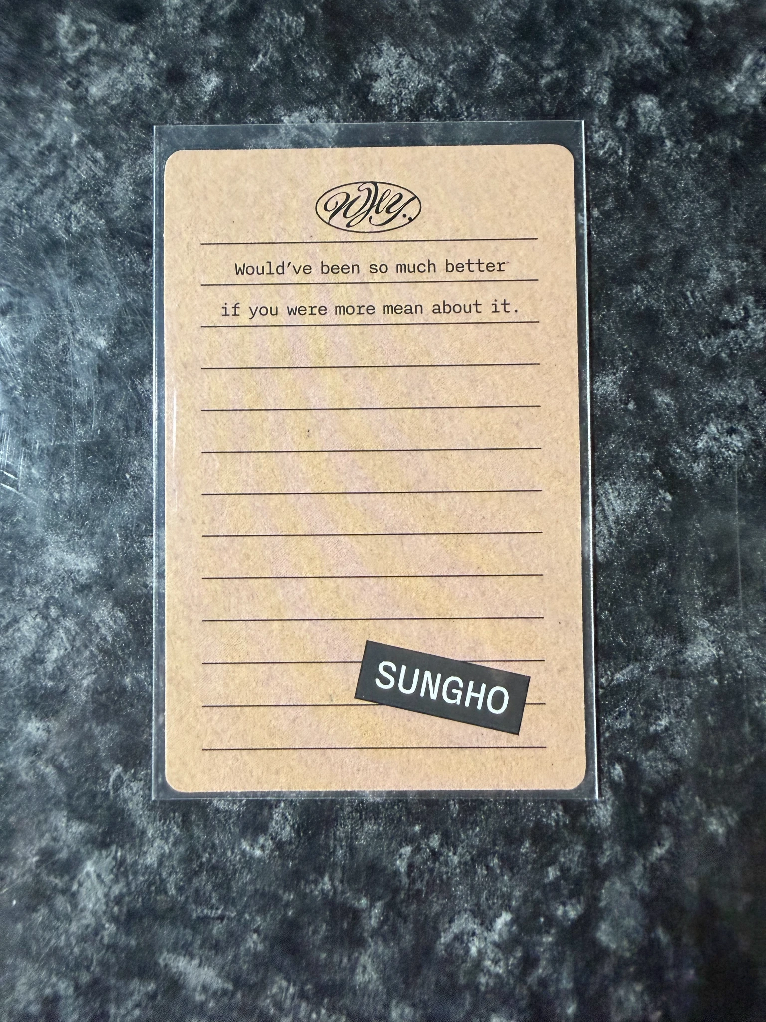BOYNEXTDOOR Sungho BOYNEXTDOOR - Sungho - WHY.. Album album photocard letter version korean album listing photo 2