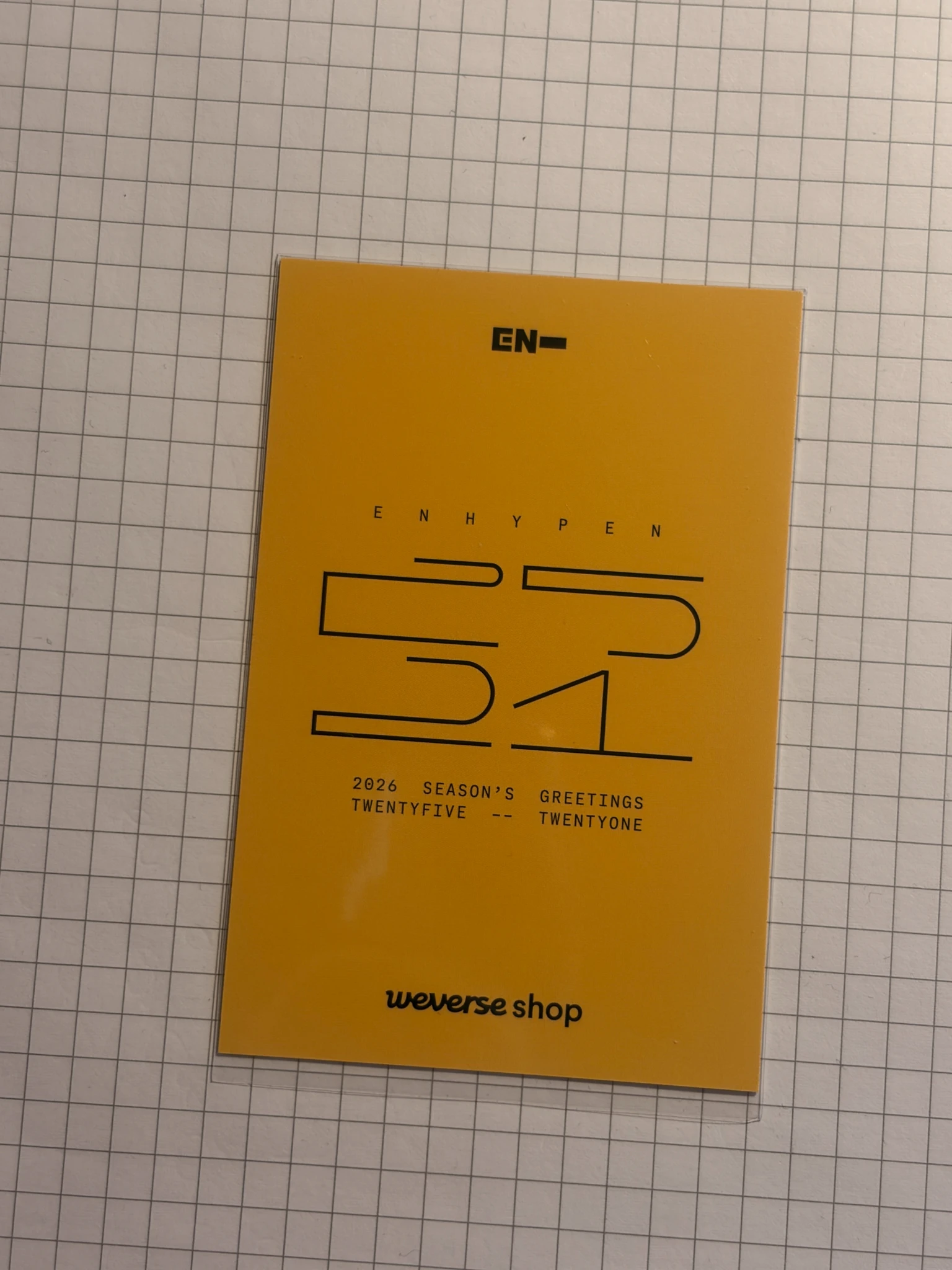 ENHYPEN Evan (Heeseung) ENHYPEN - Heeseung - 2026 Season’s Greetings Other weverse global shop (wvg) photocard set pob (pre-order benefit) non-standard size listing photo 2
