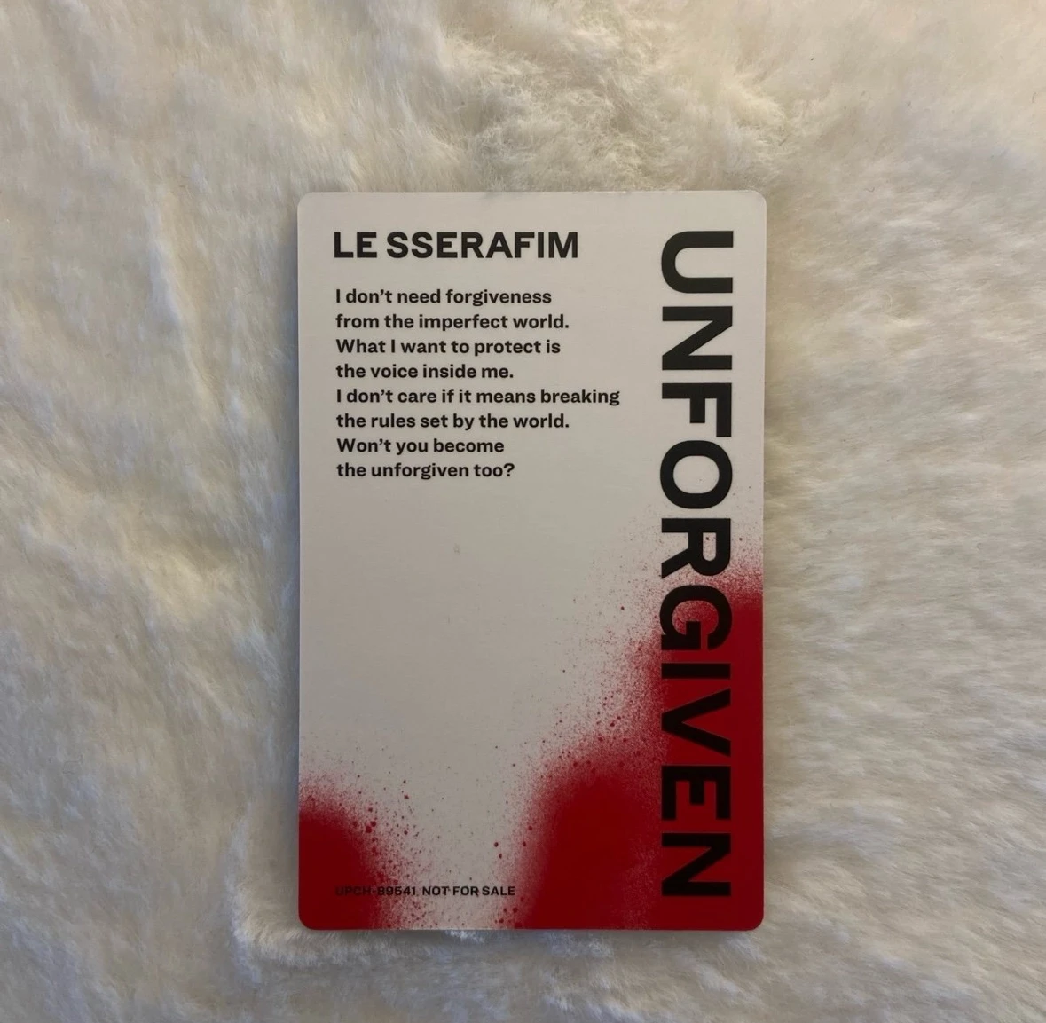 LE SSERAFIM Kim Chaewon LE SSERAFIM - Kim Chaewon - UNFORGIVEN (Japanese Ver) Album standard version listing photo 2