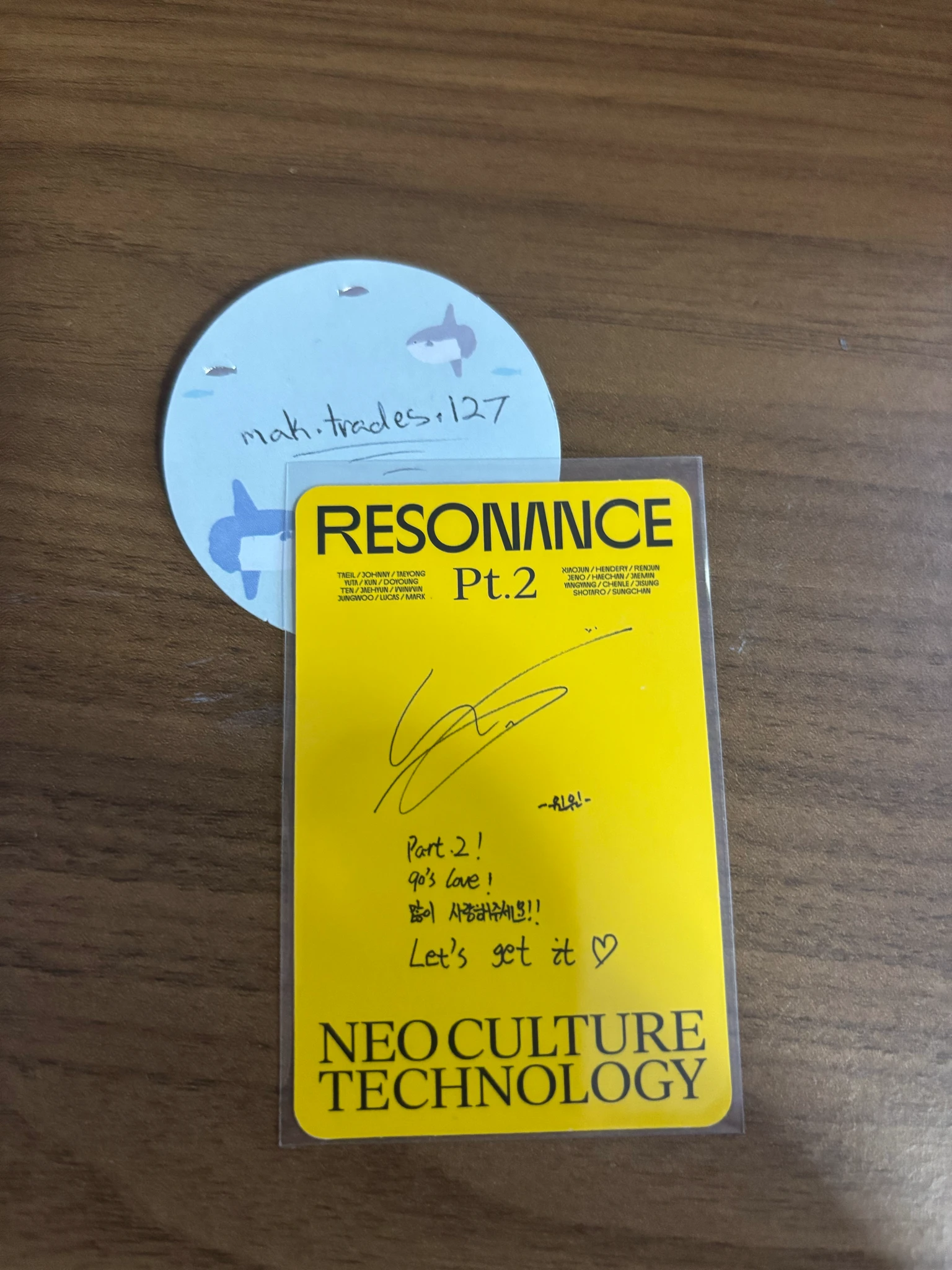 NCT Winwin NCT - Winwin - NCT 2020 Resonance Pt.2 Album album photocard departure version listing photo 2