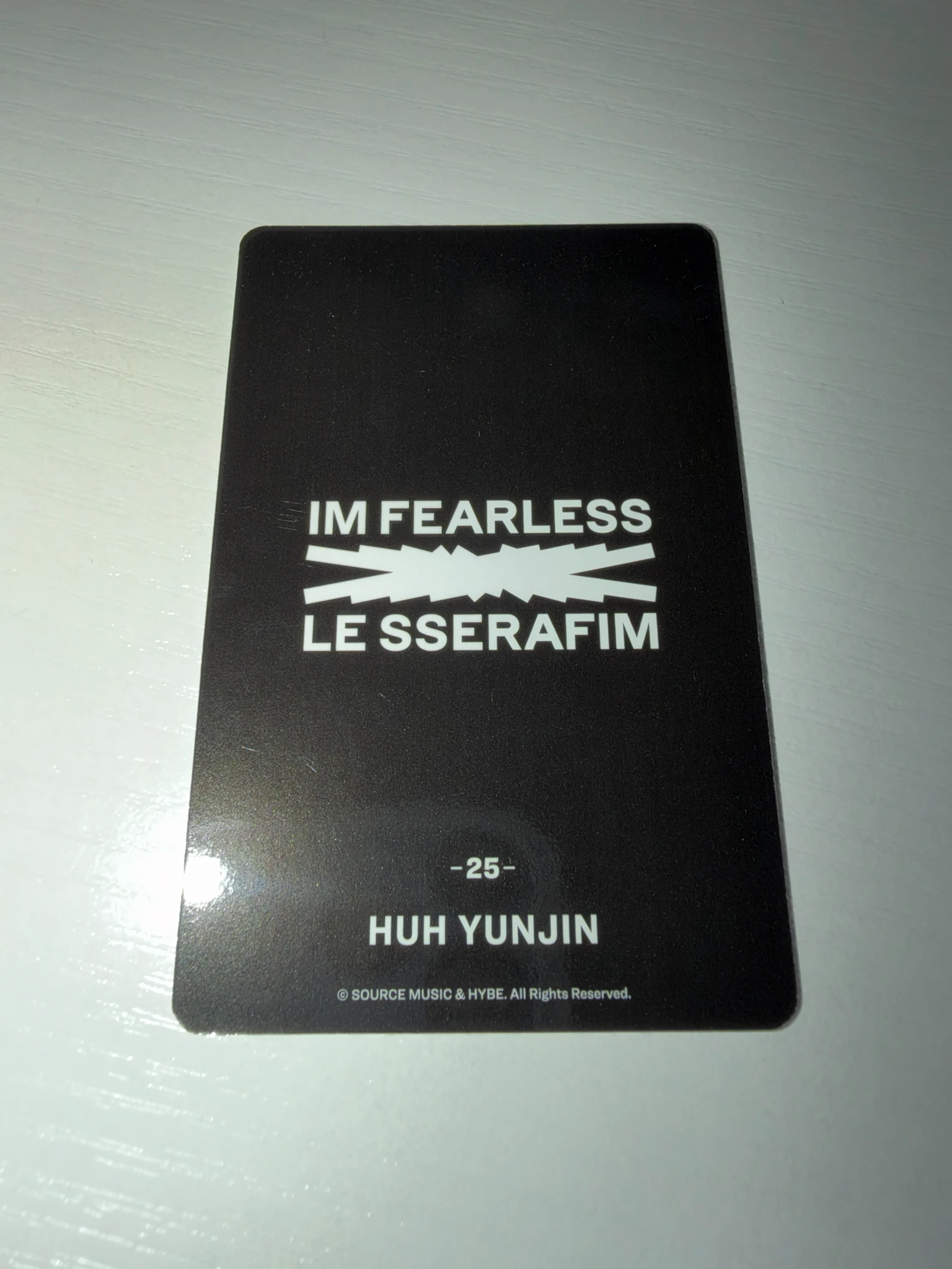 LE SSERAFIM Huh Yunjin LE SSERAFIM - Huh Yunjin - FEARLESS (Japanese Ver.) Album merch trading card listing photo 2