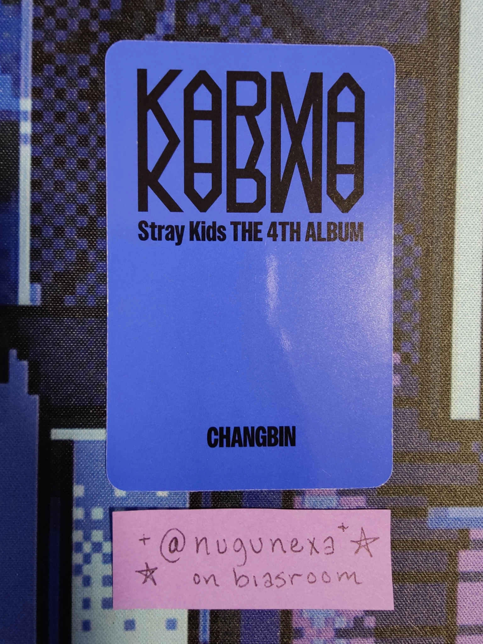 Stray Kids Changbin Stray Kids - Changbin - KARMA Album pre-order benefit album photocard listing photo 2