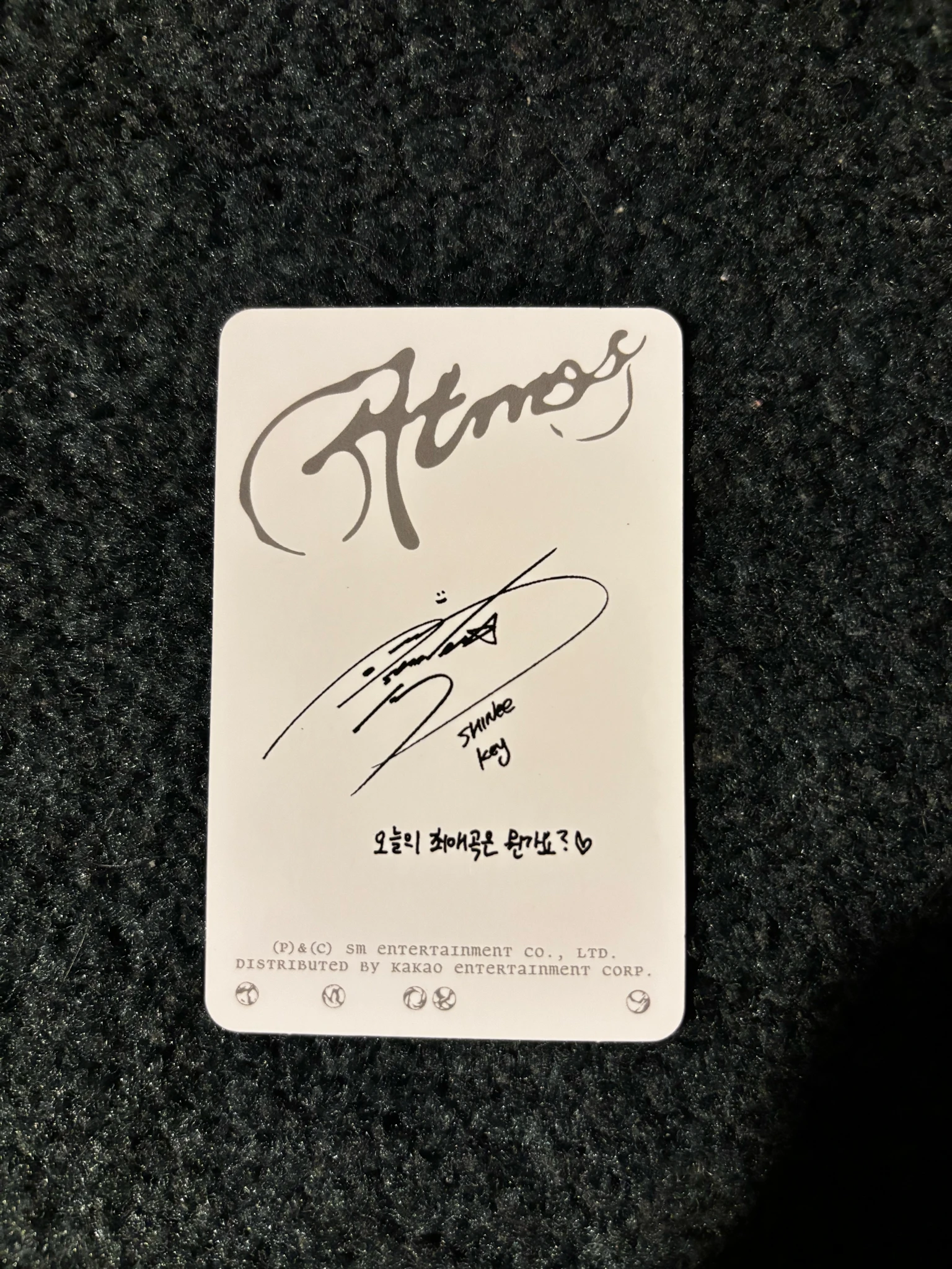 SHINee Key SHINee - Key - Atmos - The 6th Mini Album Album album photocard prismic atmos version listing photo 2
