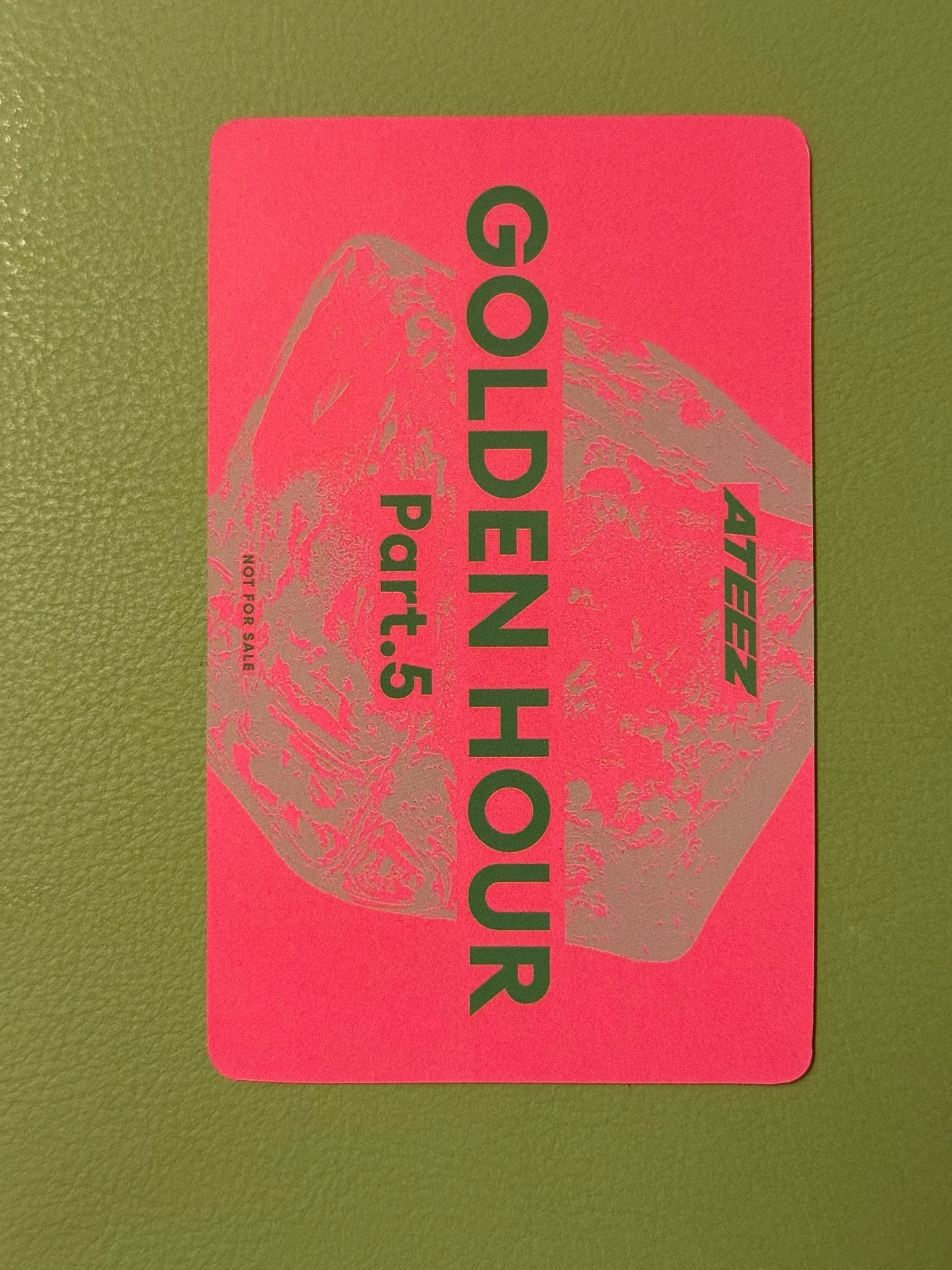 ATEEZ Wooyoung ATEEZ - Wooyoung - GOLDEN HOUR : Part.5 Album jpfc (japan fanclub) pob (pre-order benefit) listing photo 2