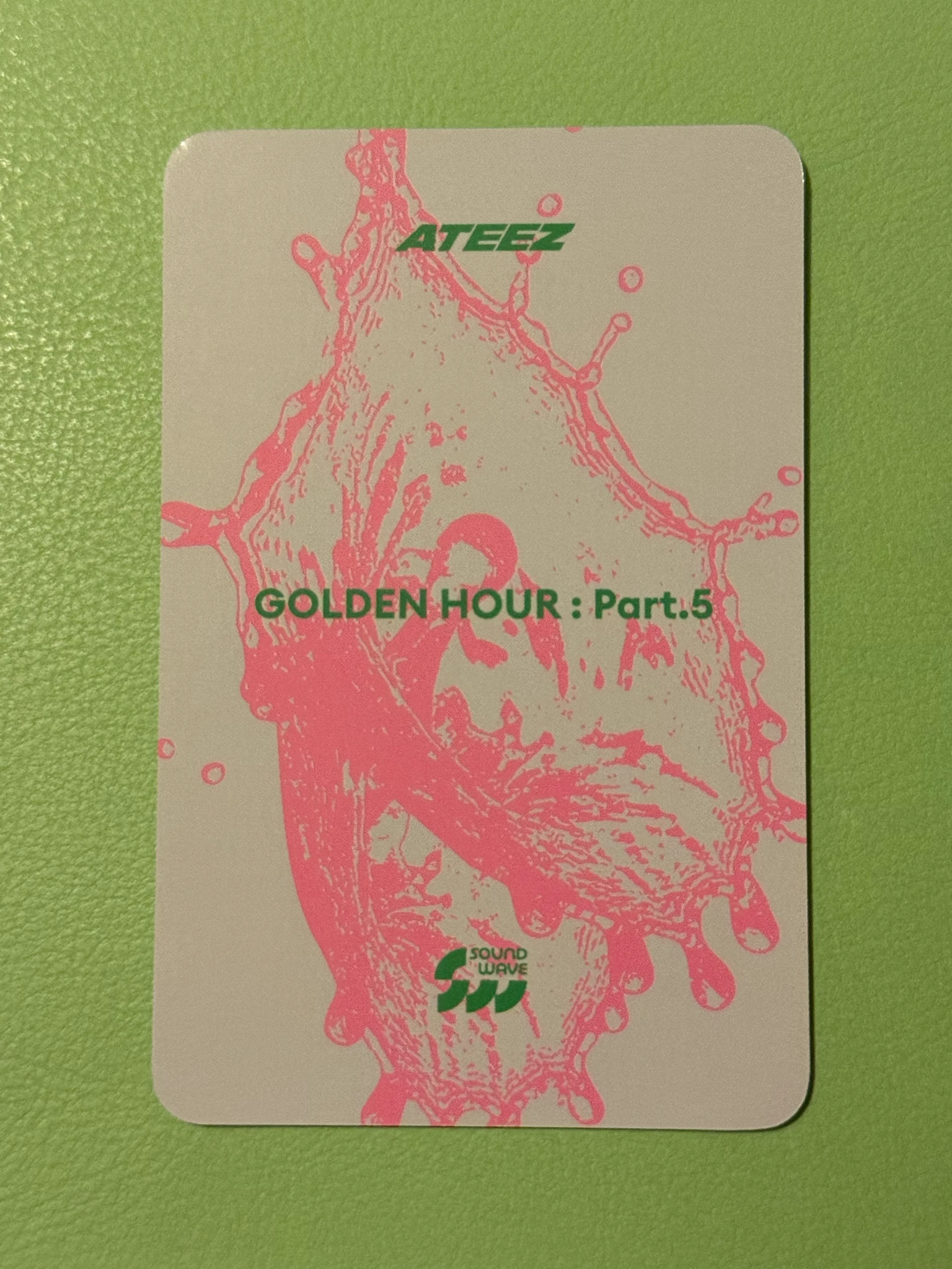 ATEEZ Wooyoung ATEEZ - Wooyoung - GOLDEN HOUR : Part.5 Album soundwave fansign video call (fancall) 1:1 digipack version round 1 listing photo 2