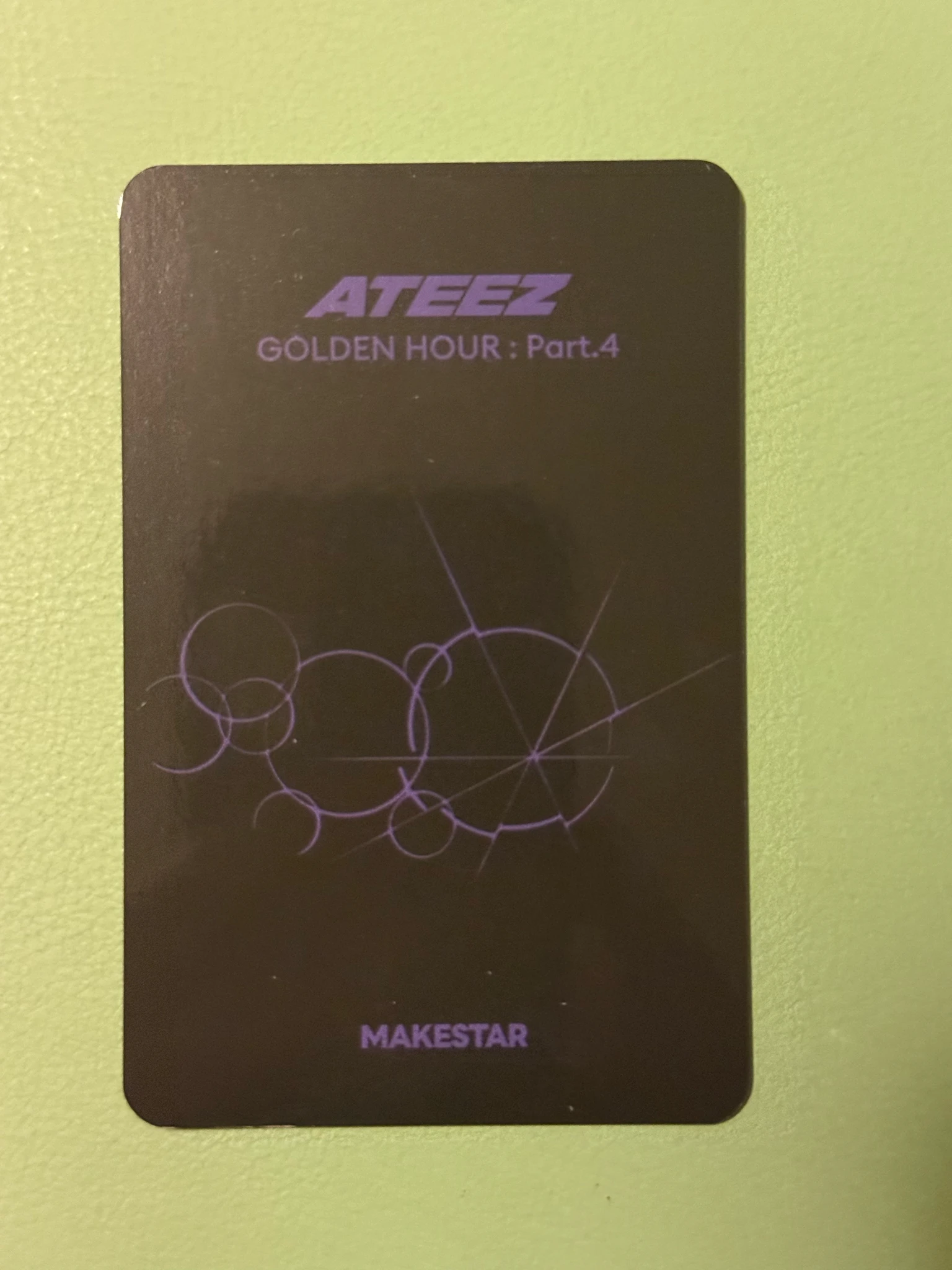 ATEEZ Wooyoung ATEEZ - Wooyoung - Golden Hour : Part.4 Album makestar fansign round 4 listing photo 2